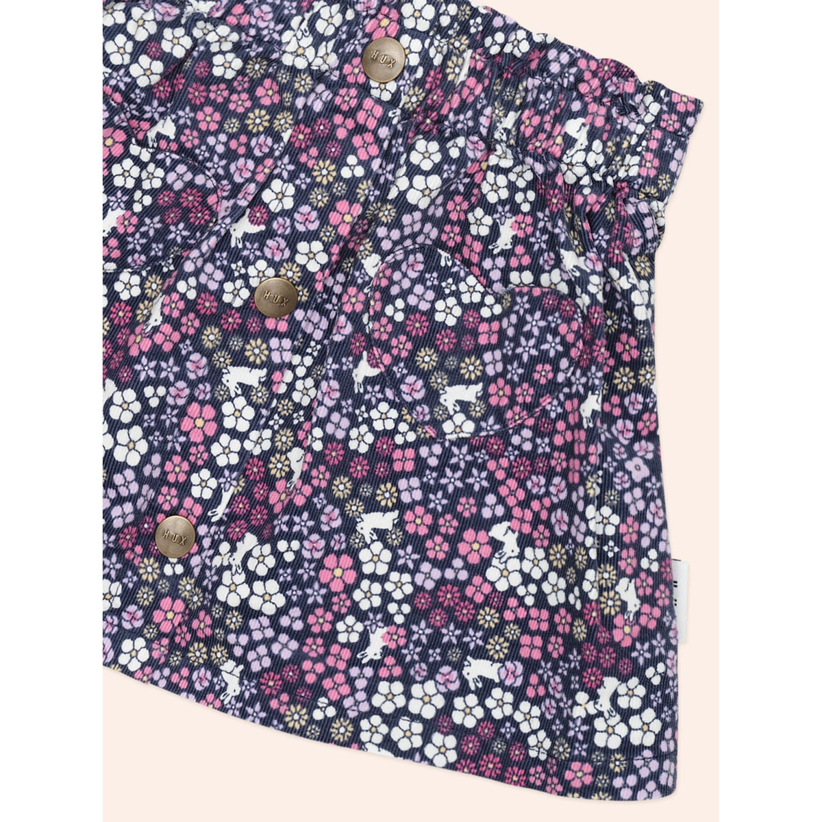 Midnight Flower Garden Cord Skirt