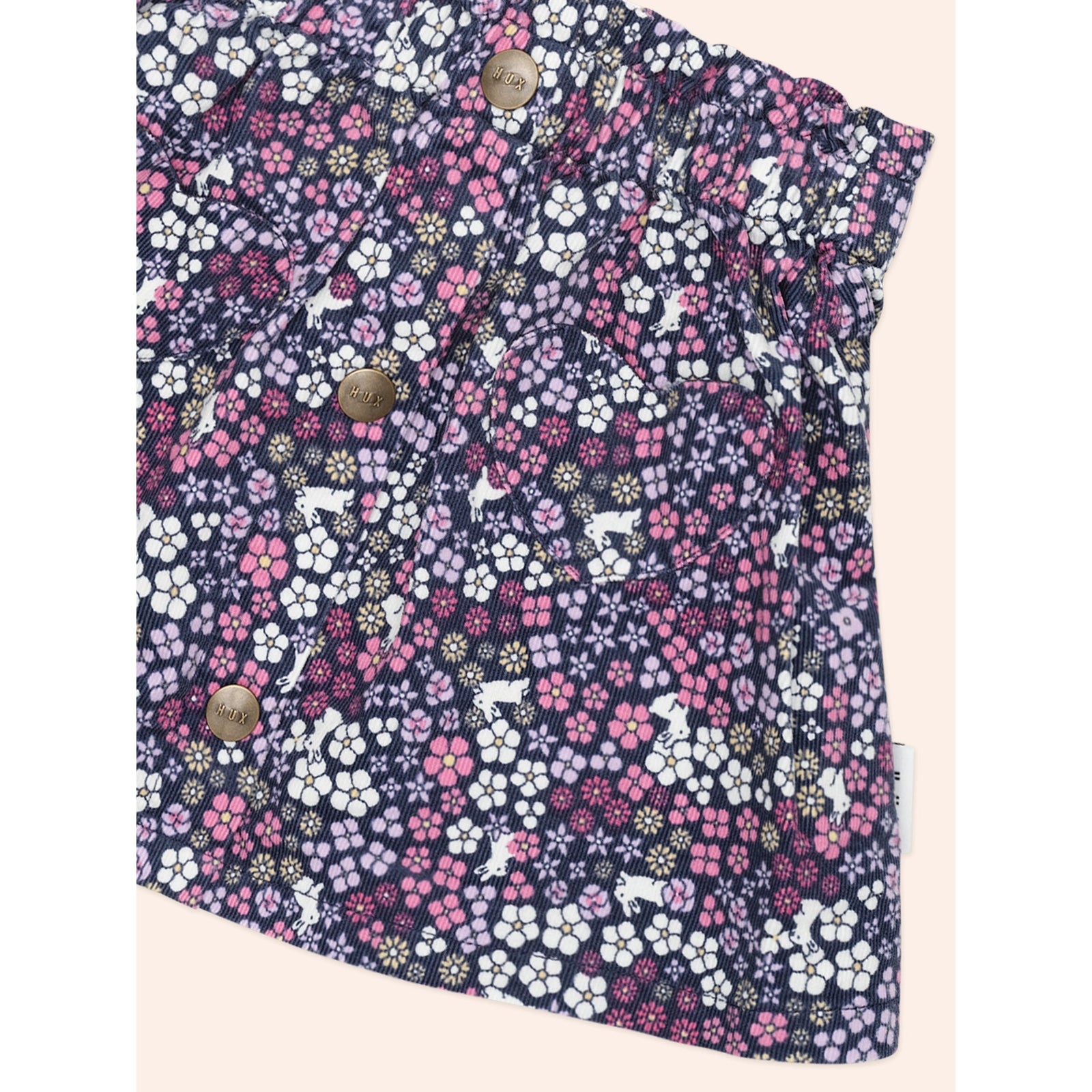 Midnight Flower Garden Cord Skirt