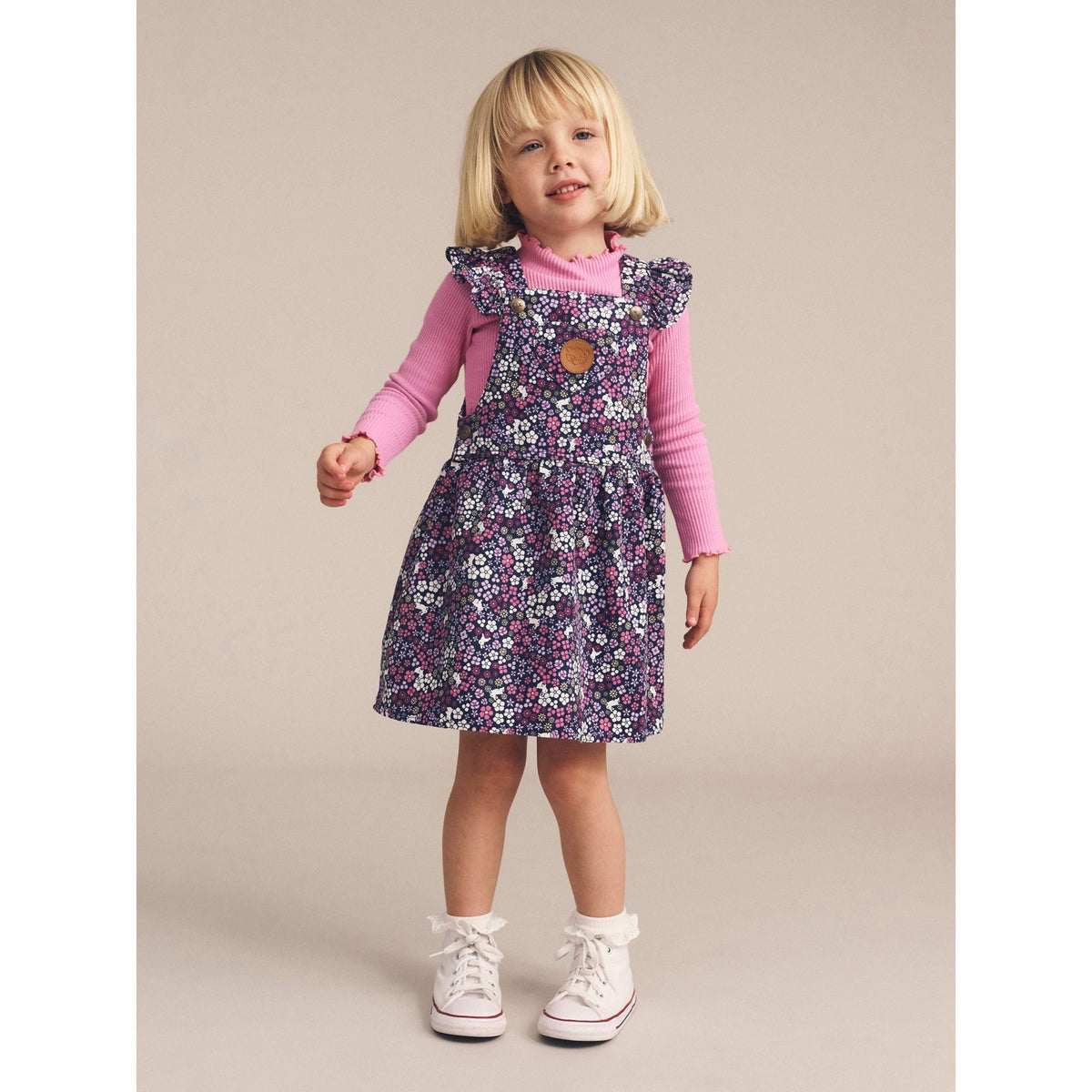 Midnight Flower Garden Overall Dress