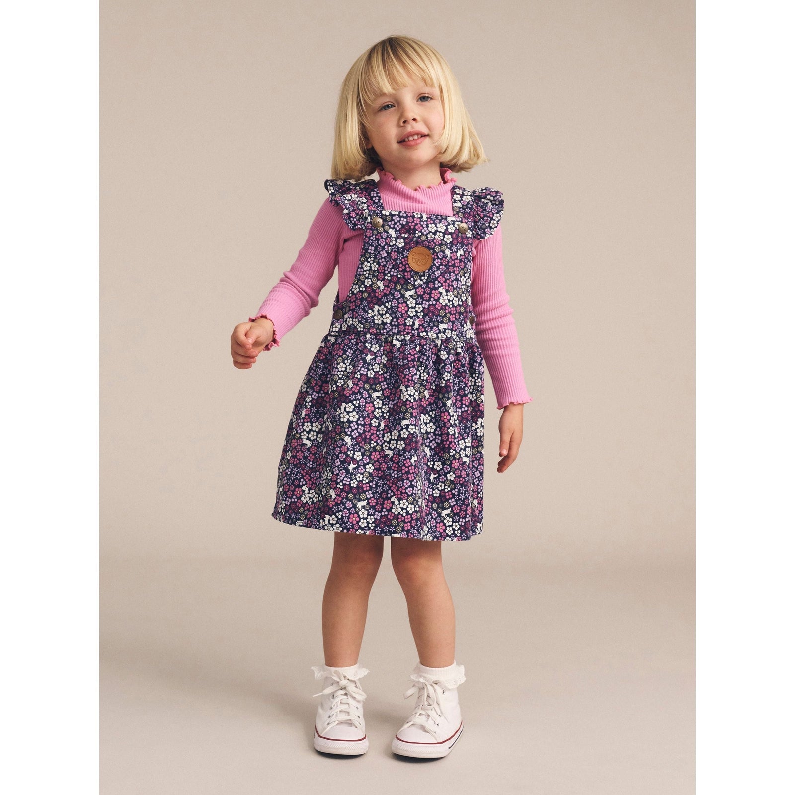 Midnight Flower Garden Overall Dress