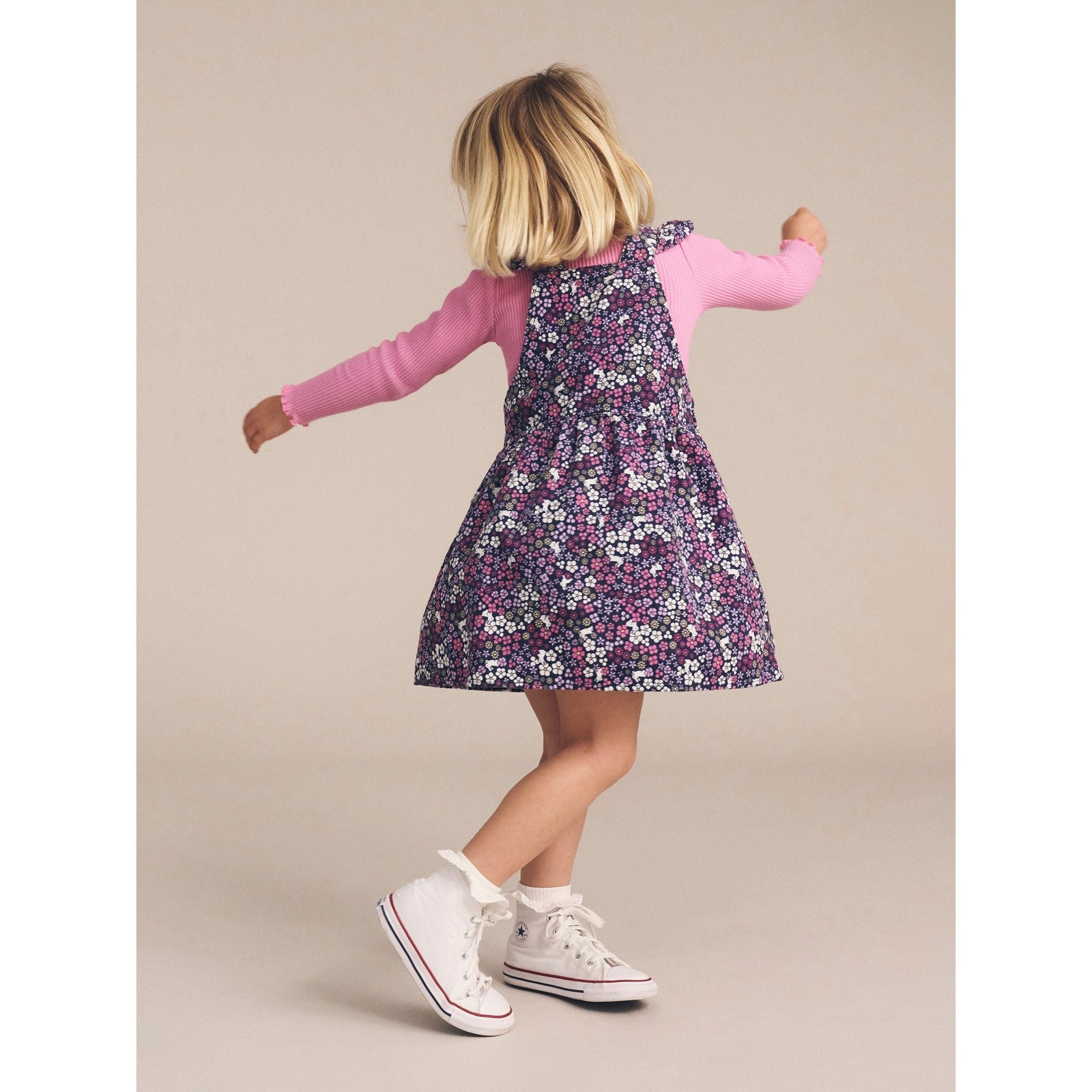 Midnight Flower Garden Overall Dress