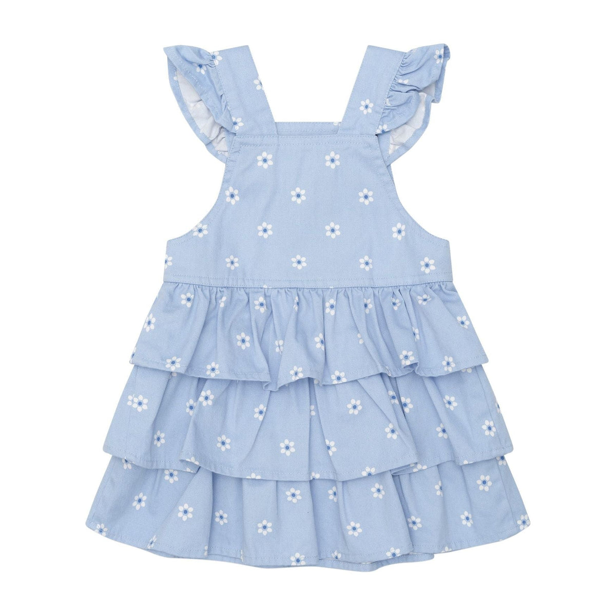 Ditsy Floral Tiered Overall Dress