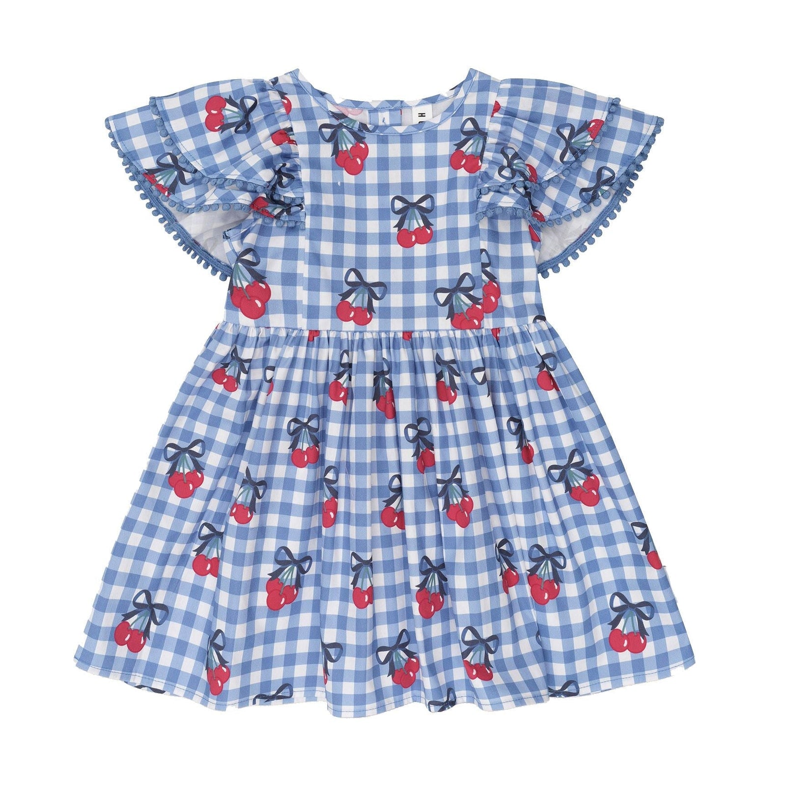 Cherry Gingham Frill Dress