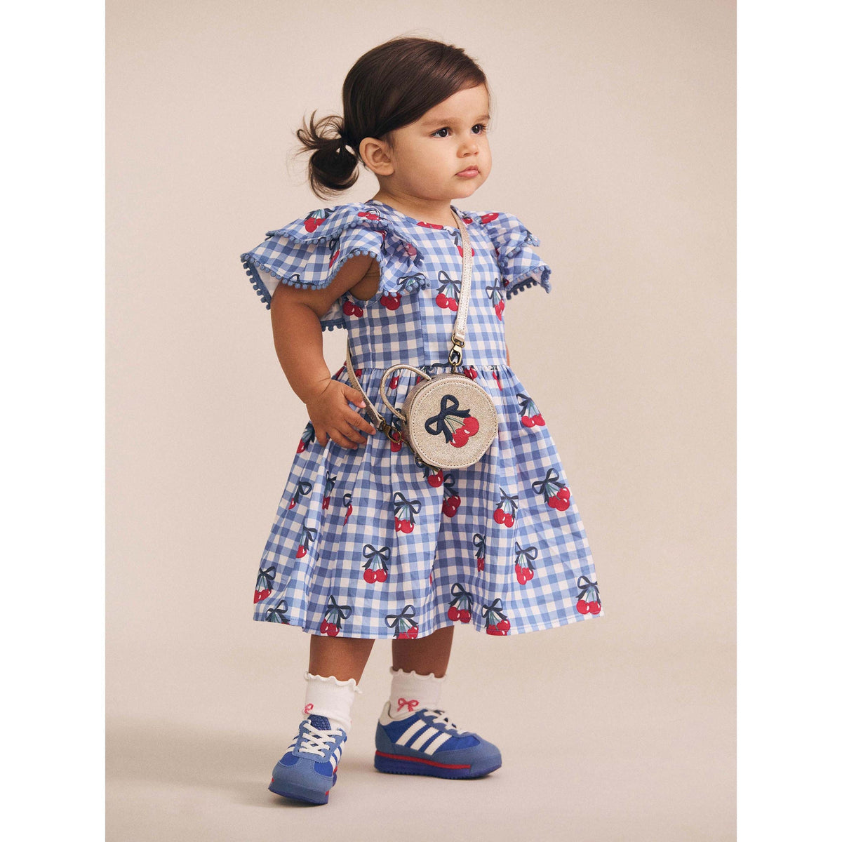 Cherry Gingham Frill Dress