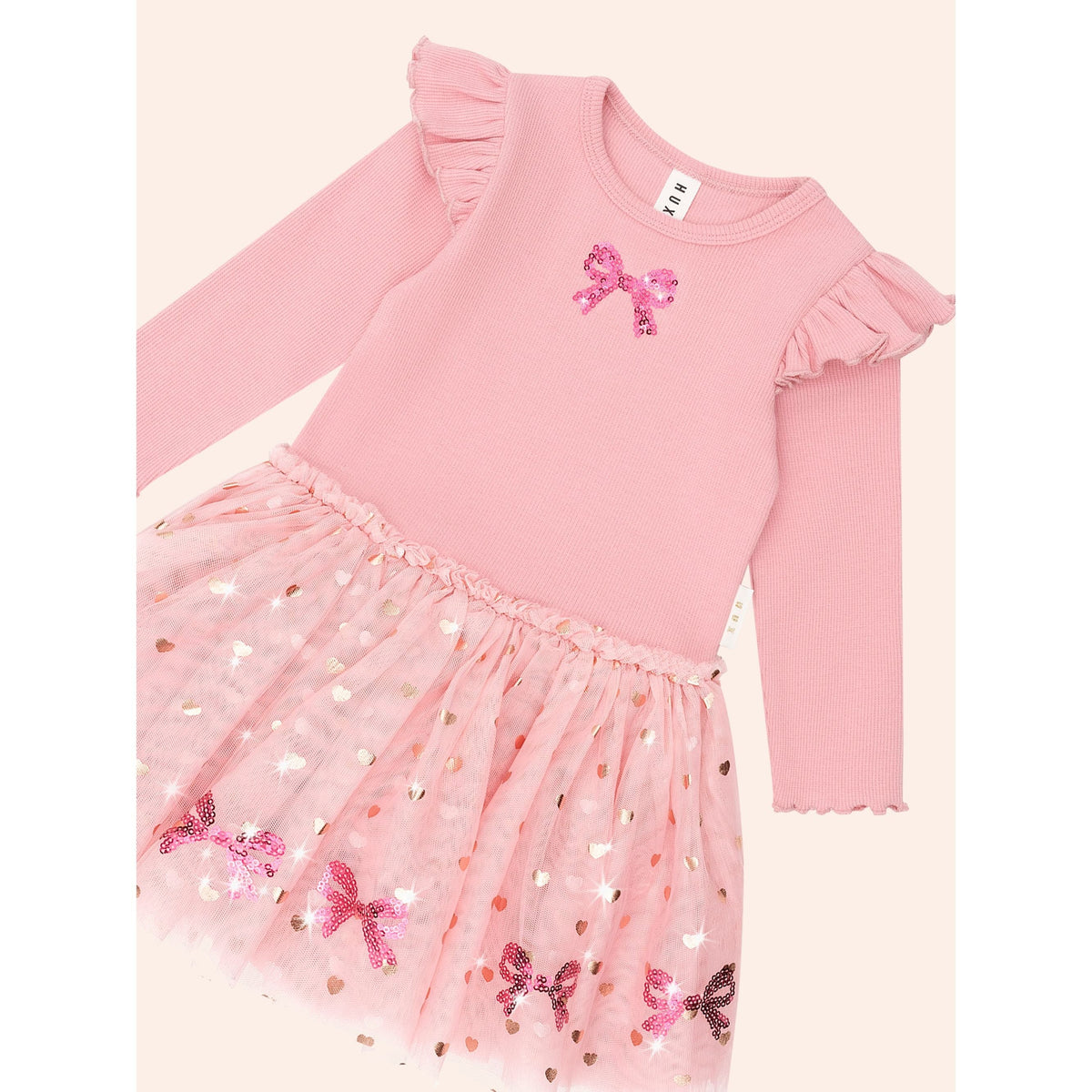 Sequin Bow Tulle Dress