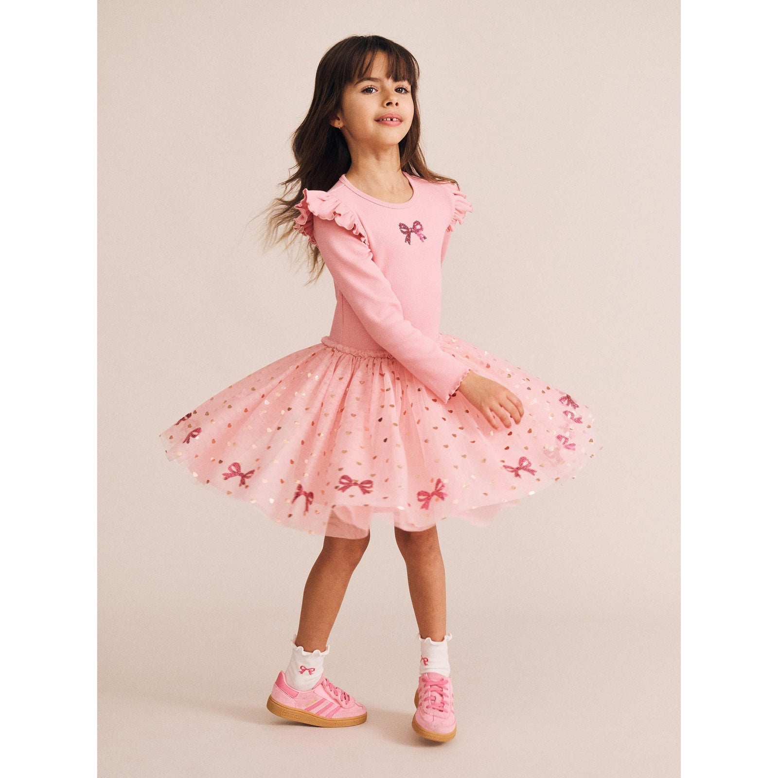 Sequin Bow Tulle Dress