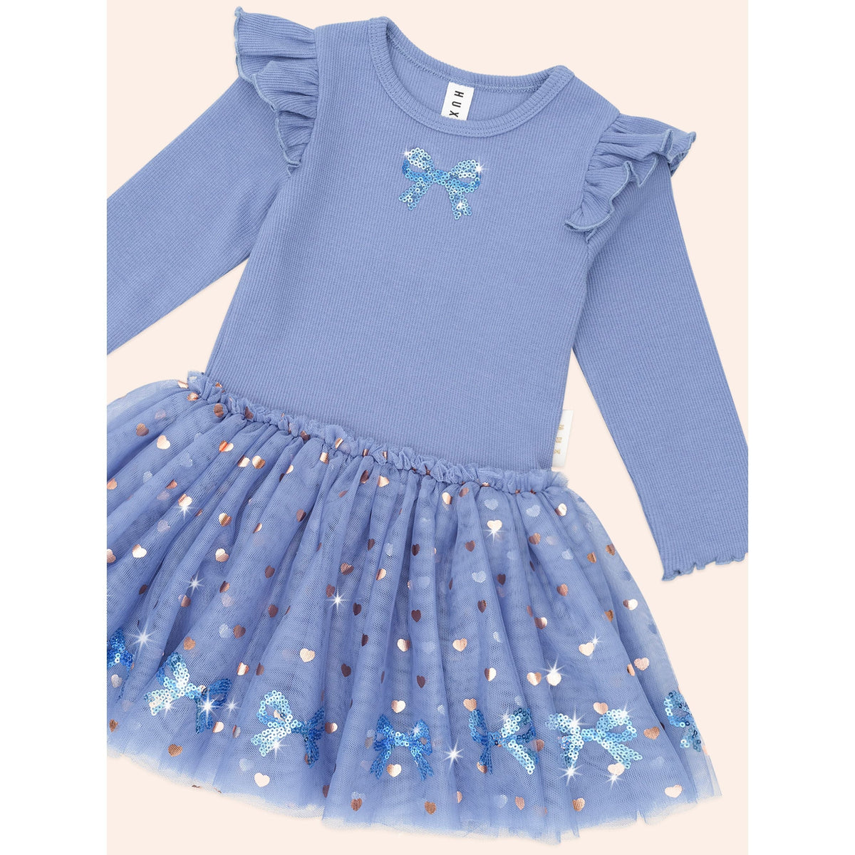 Sequin Bow Tulle Dress