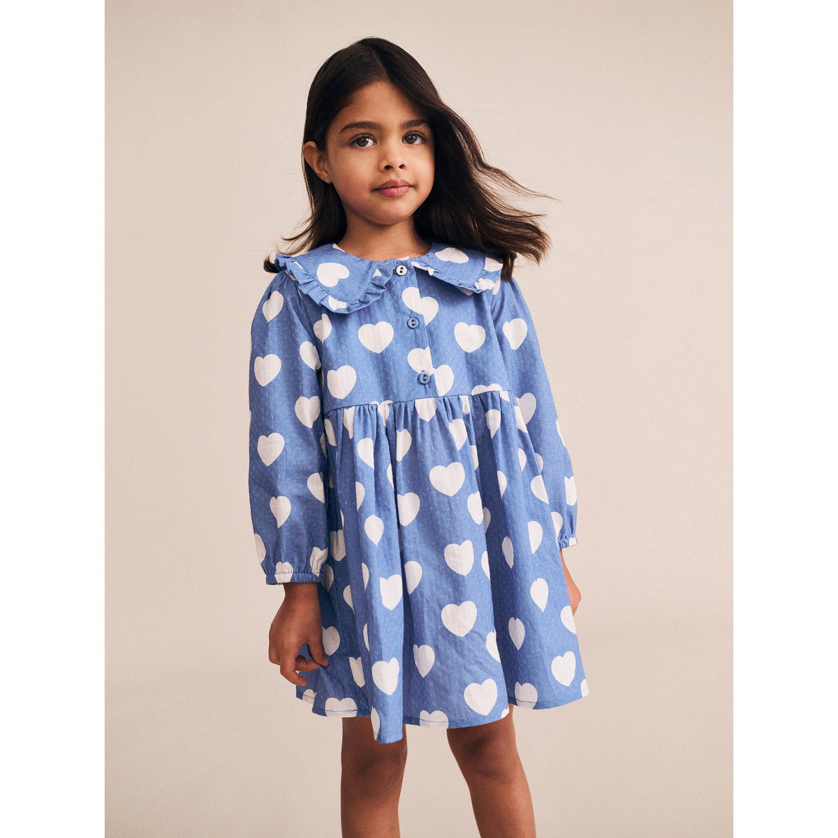 Frill Heart Collar Dress