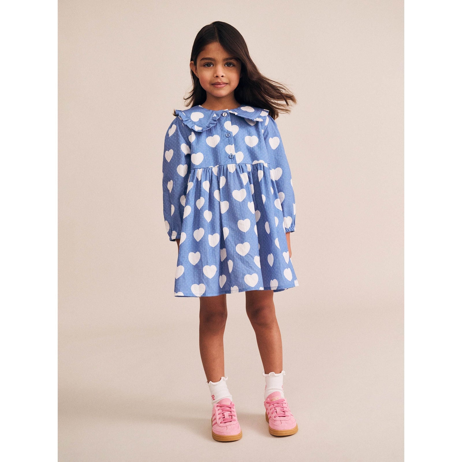 Frill Heart Collar Dress