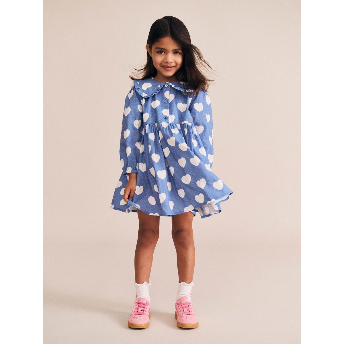 Frill Heart Collar Dress
