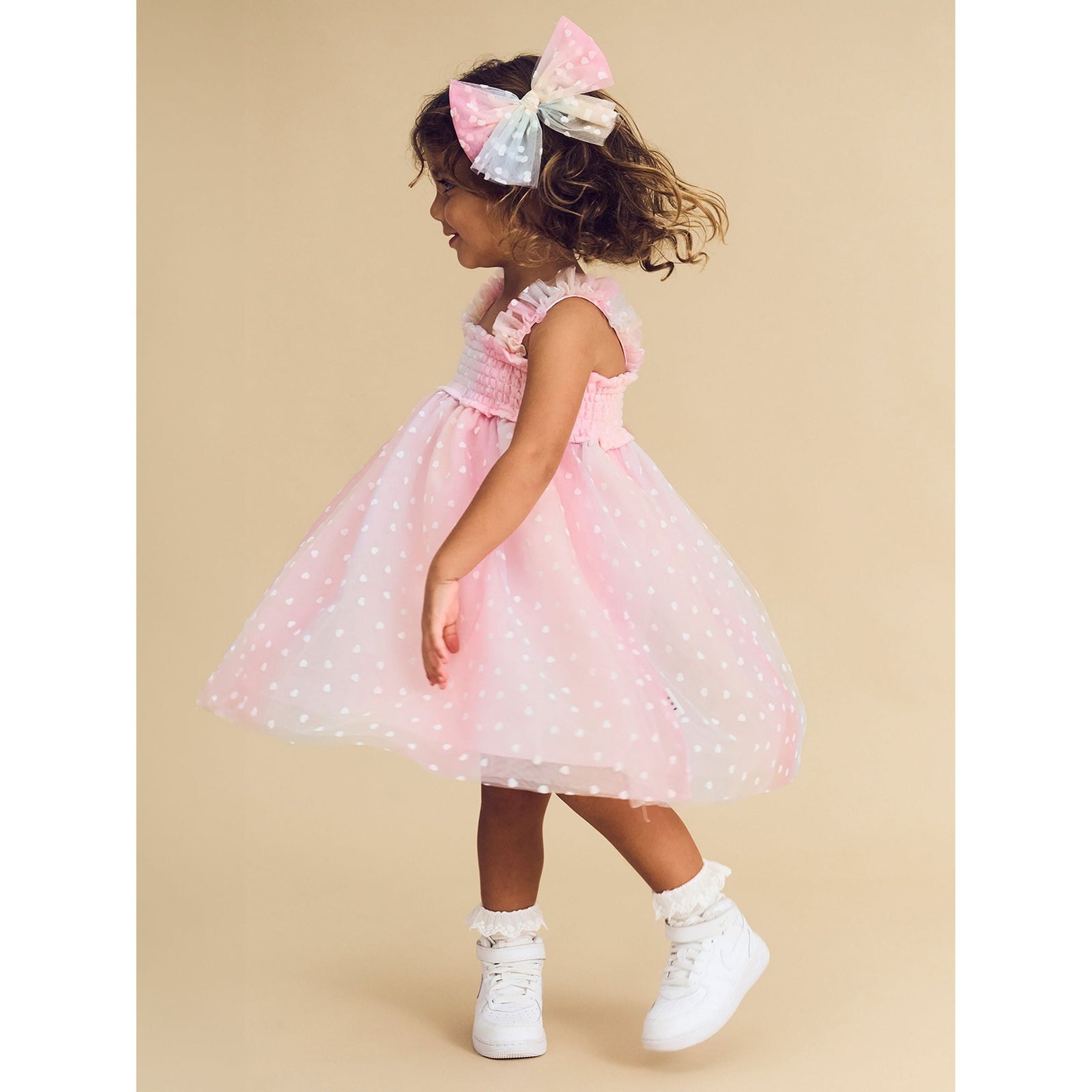 Sweetheart Shirred Tulle Dress