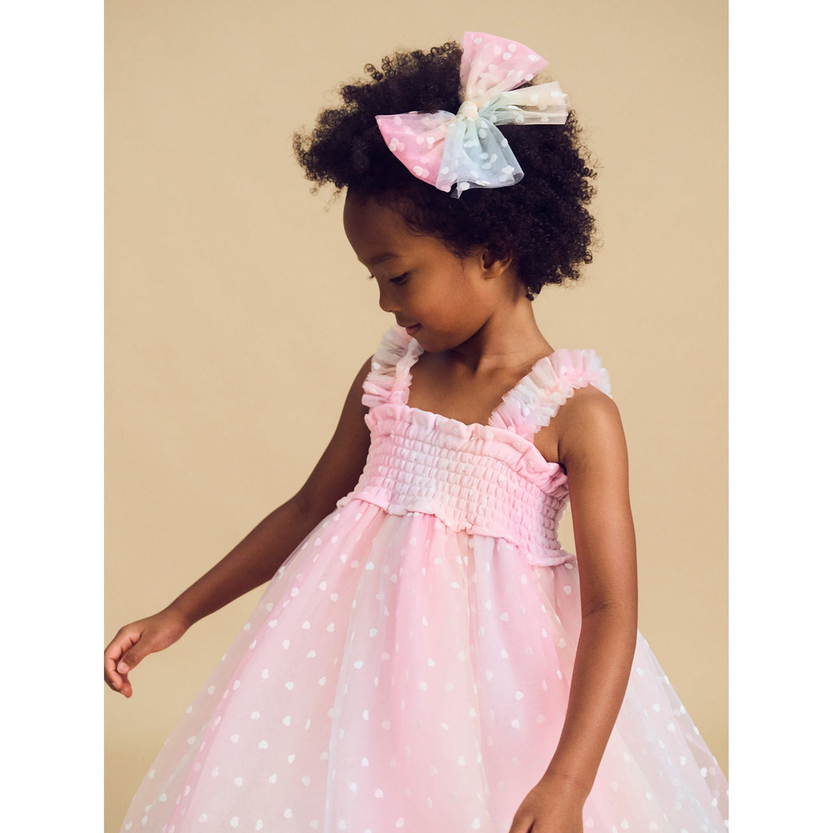 Sweetheart Shirred Tulle Dress
