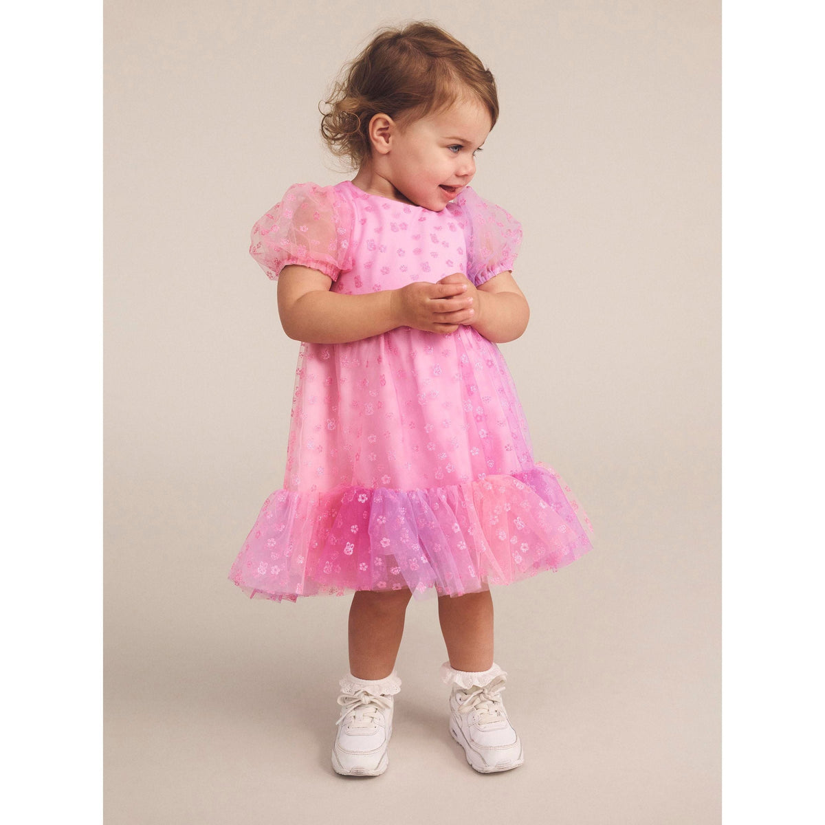 Bunny Gem Puff Sleeve Party Dress