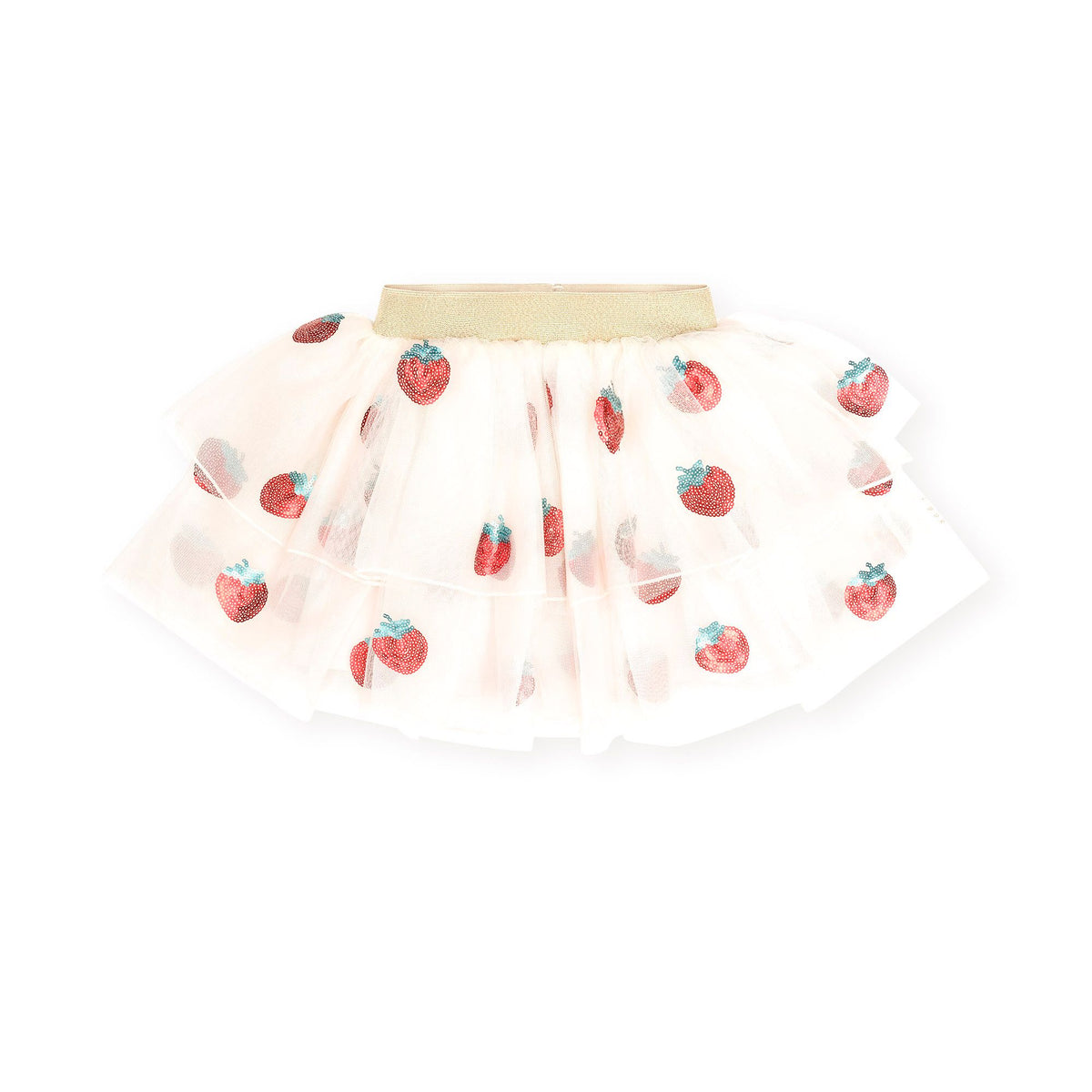Sequin Strawberry Tulle Skirt