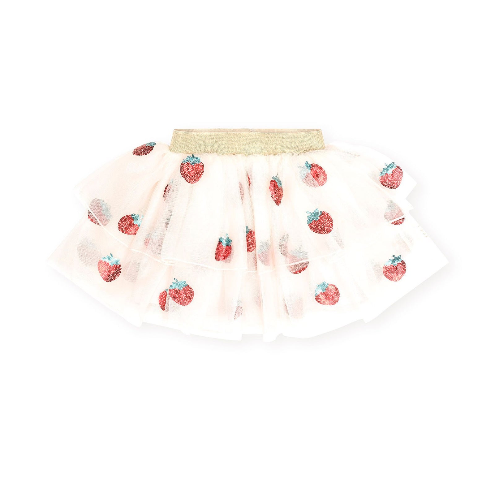 Sequin Strawberry Tulle Skirt