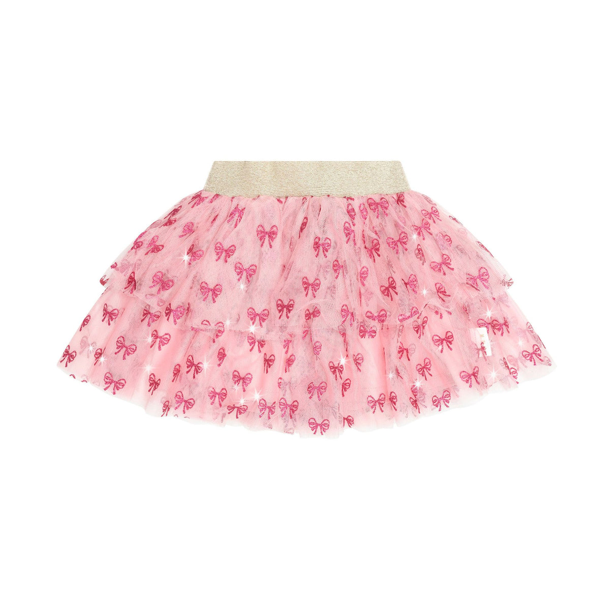 Glitter Bow Tiered Skirt