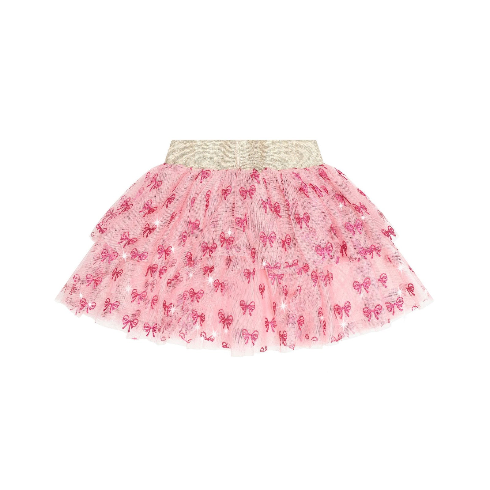 Glitter Bow Tiered Skirt
