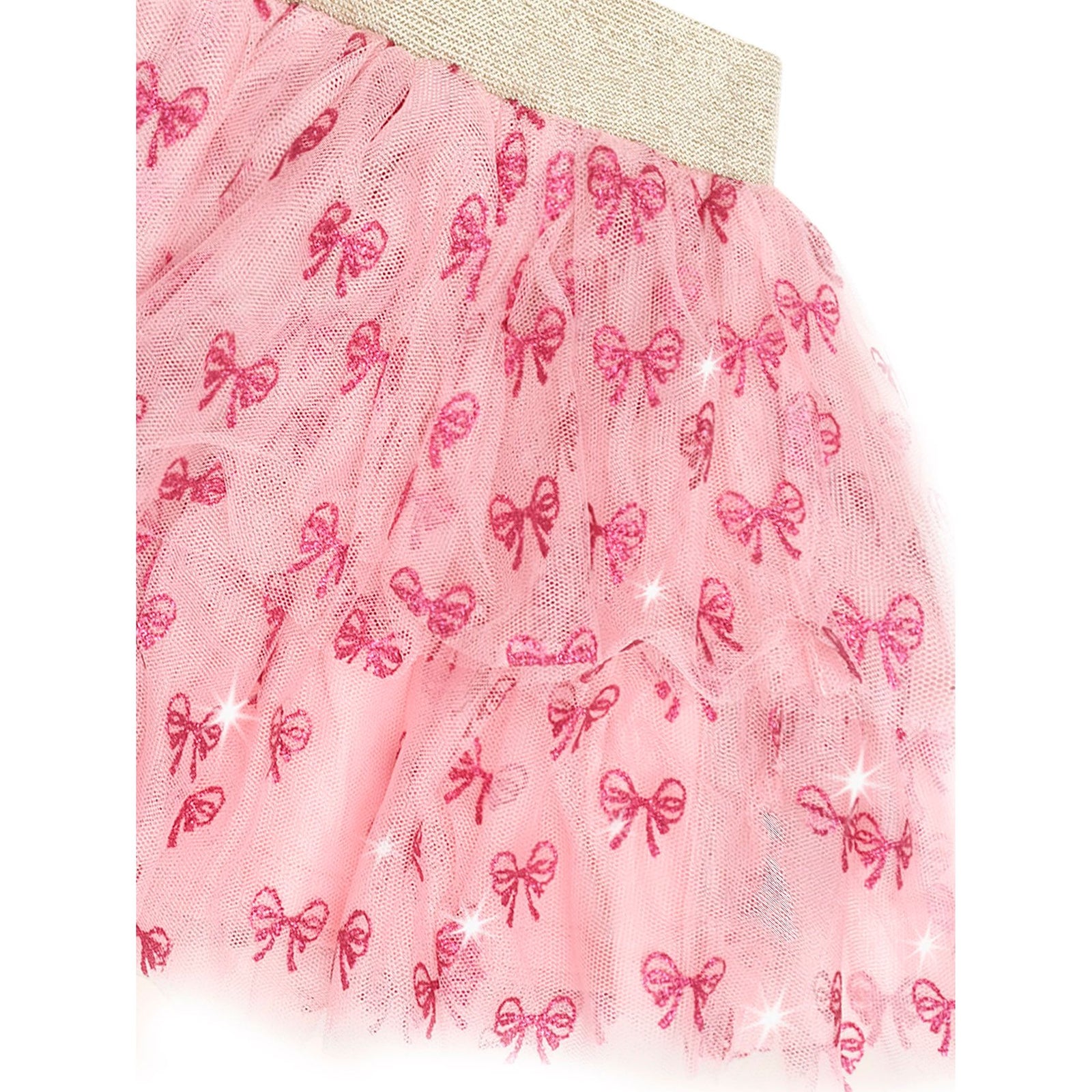 Glitter Bow Tiered Skirt