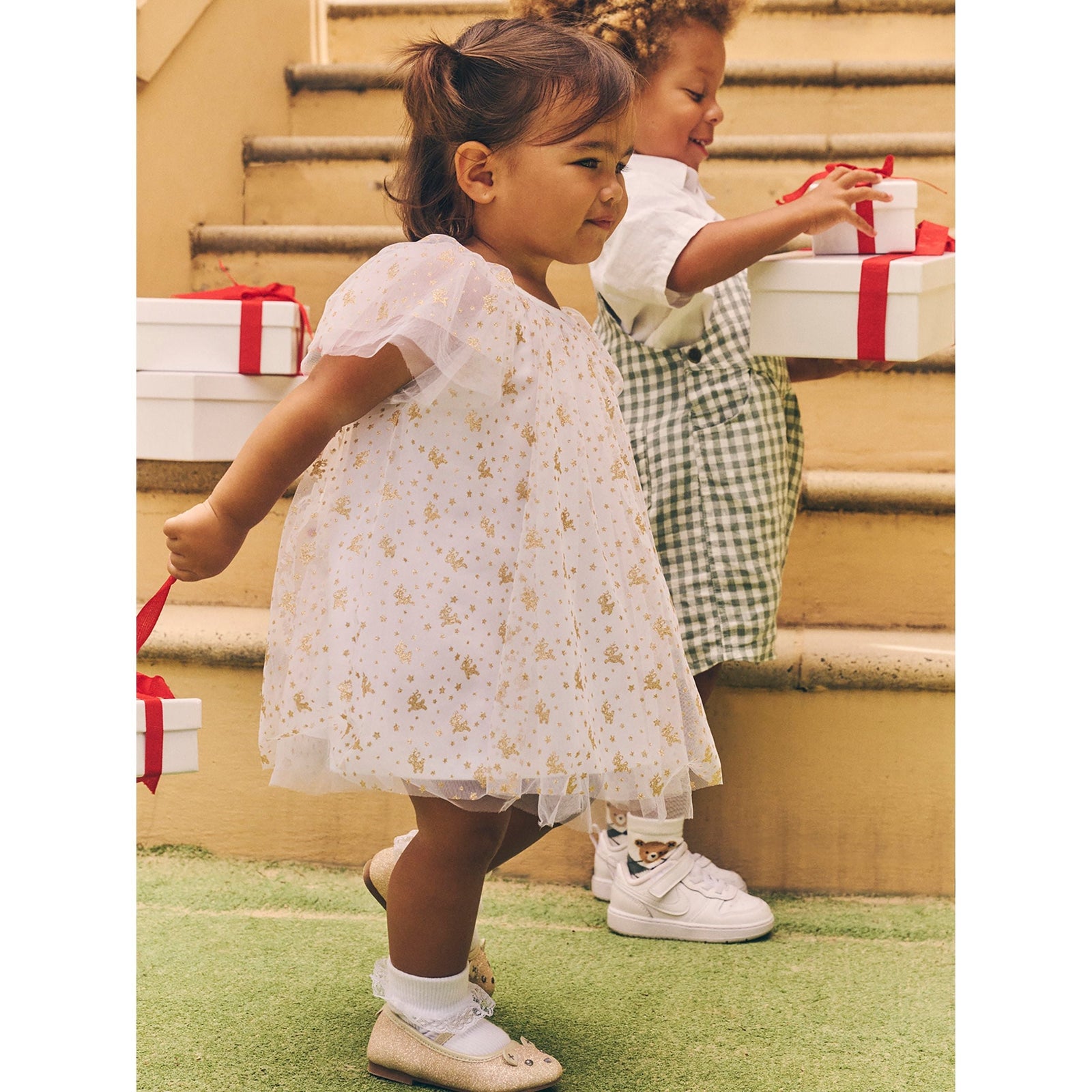 Christmas Reindeer Tulle Dress