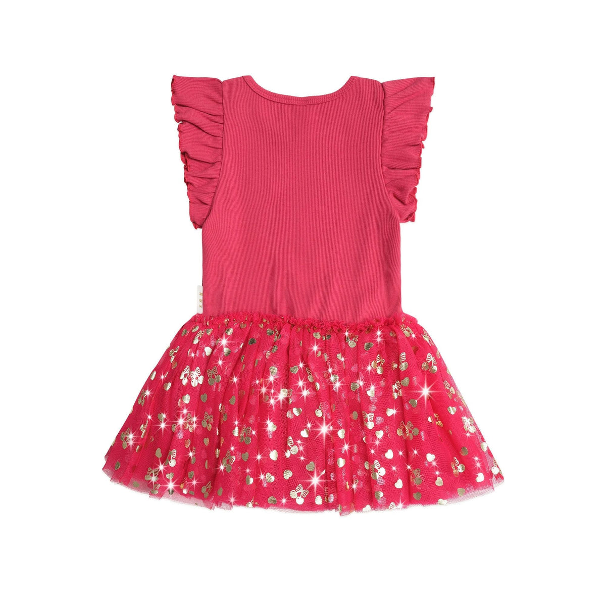 Golden Cherry Pie Rib Tulle Dress