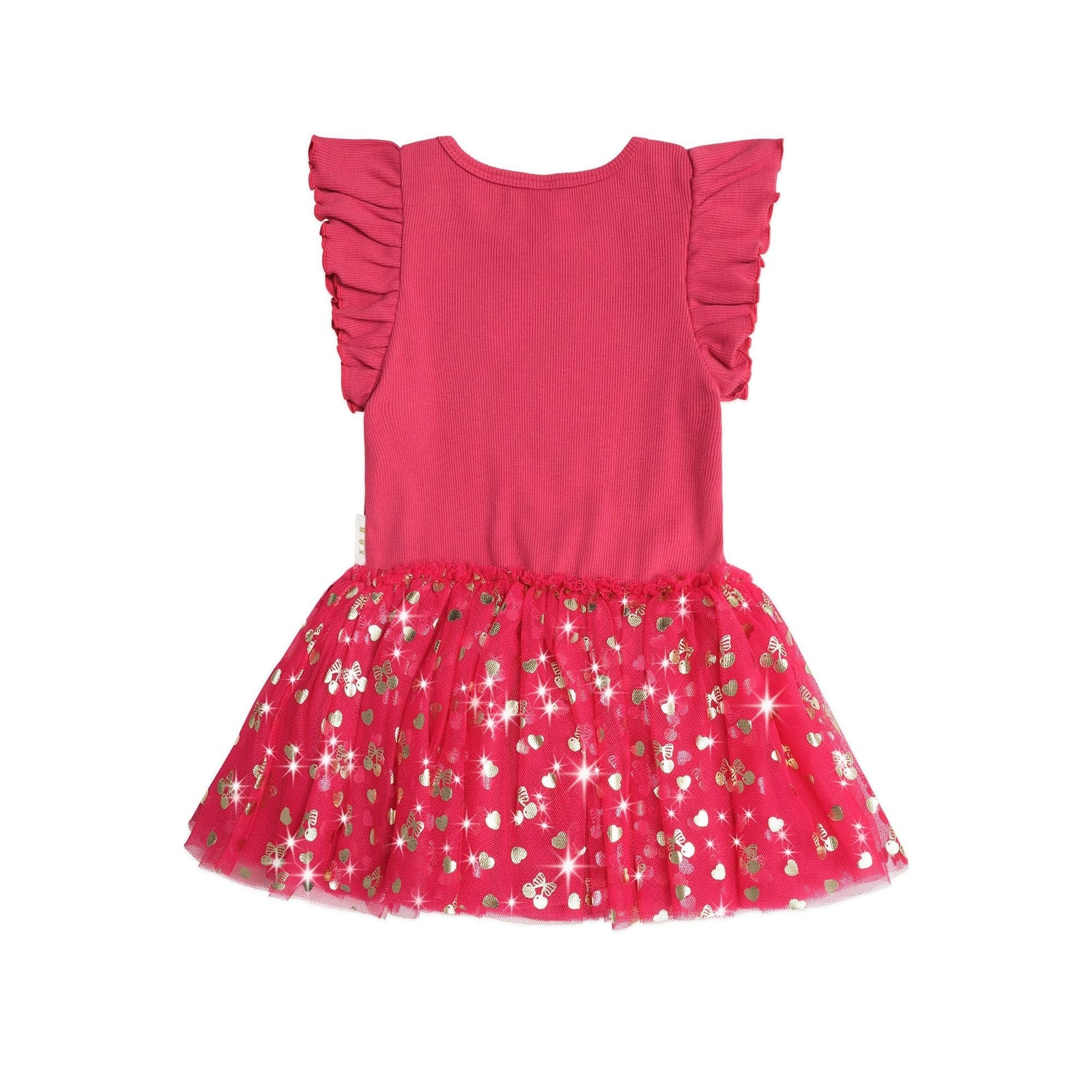 Golden Cherry Pie Rib Tulle Dress