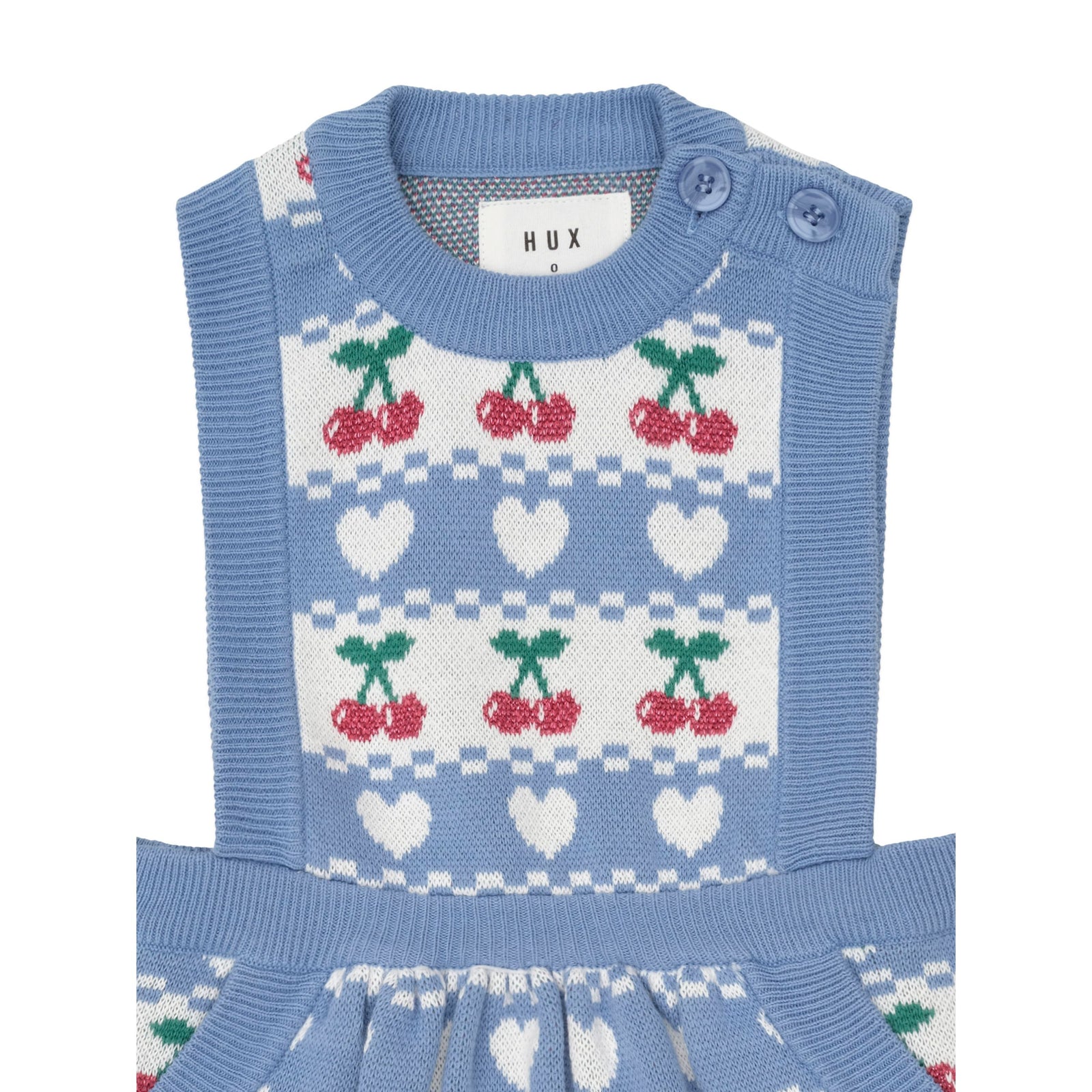 Cherry Heart Knit Pinafore Dress