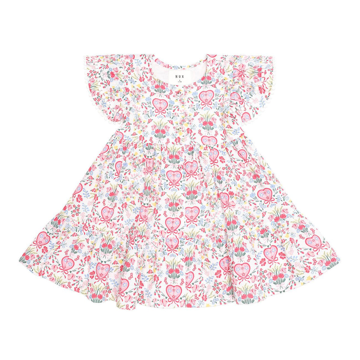 Scallop Floral Tiered Dress