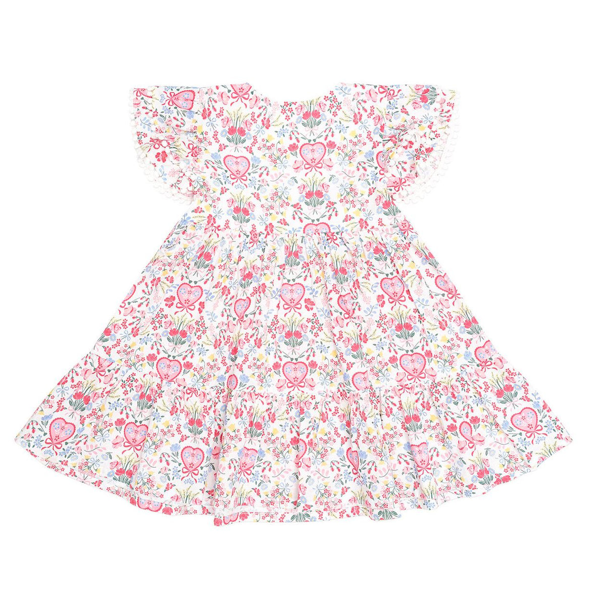 Scallop Floral Tiered Dress