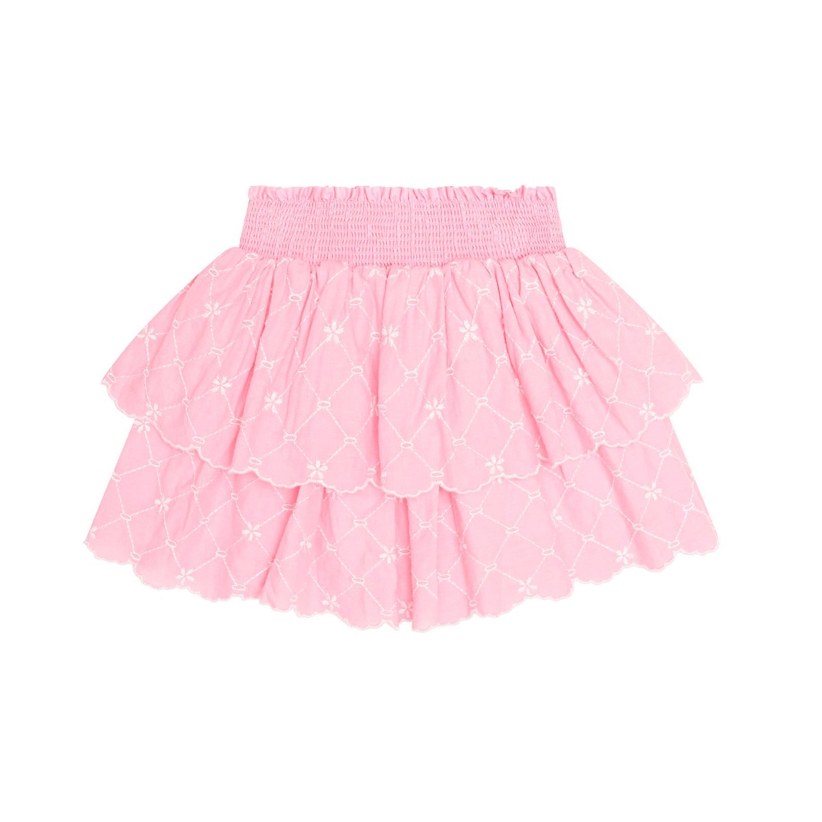 Floral Broderie Tiered Skirt