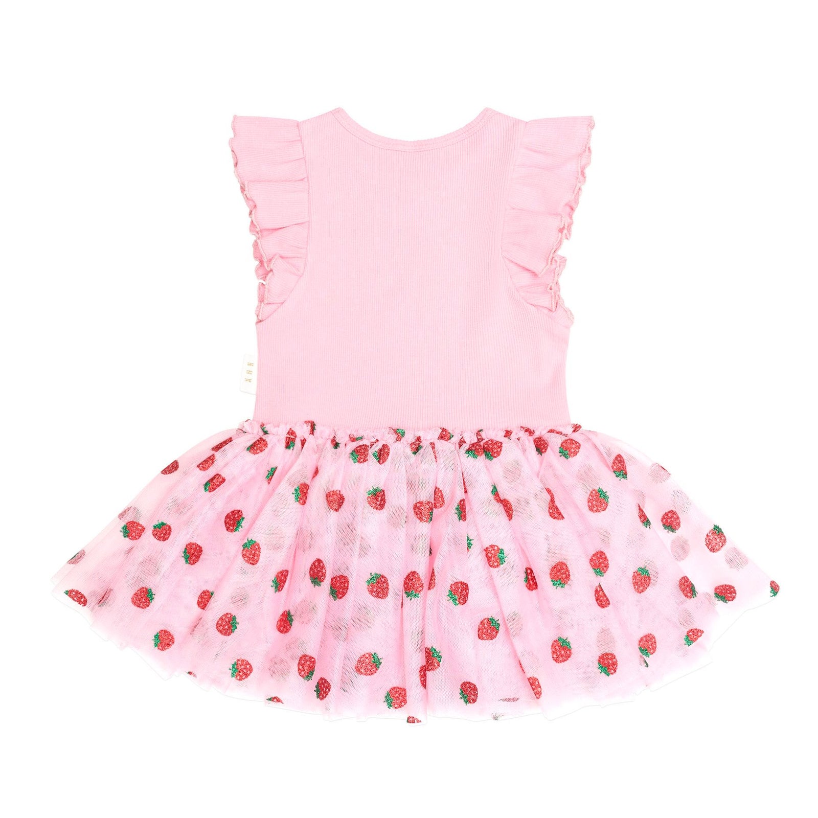 Strawberry Emb S/Slv Tulle Dress