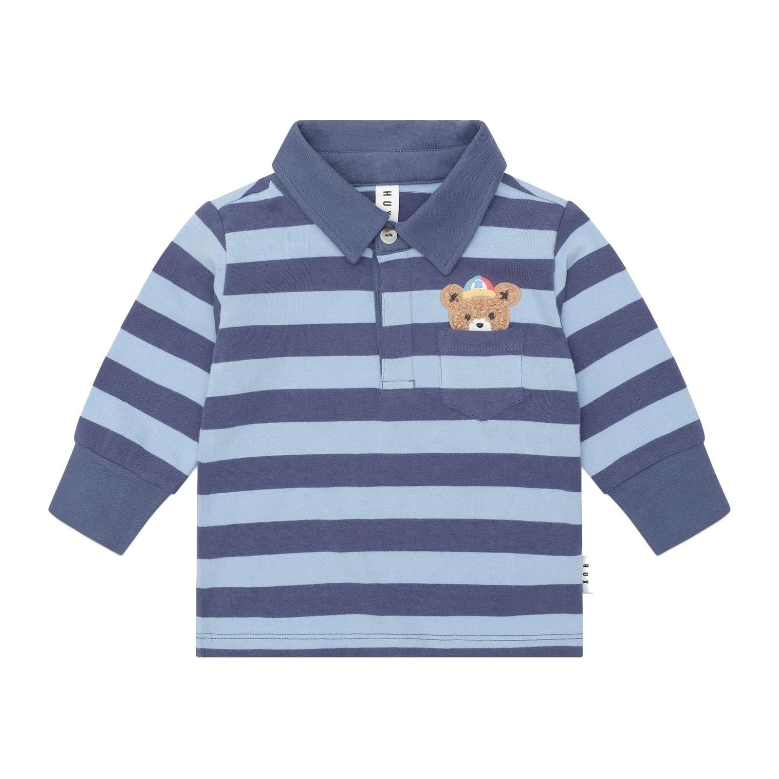 Peeping Hux Blue Stripe Polo