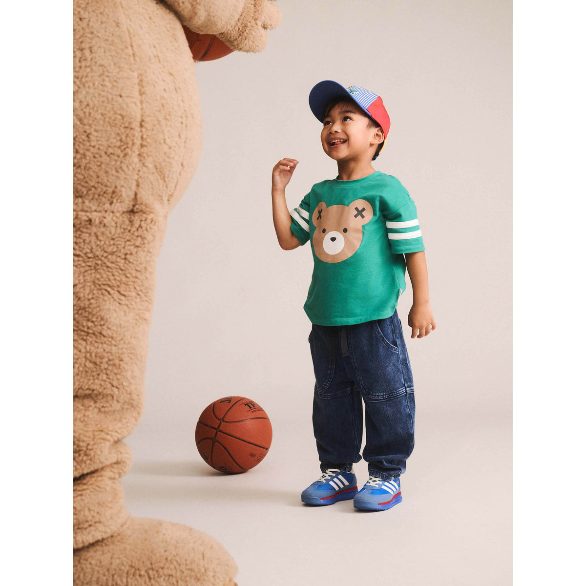 Huxbear Sporty Stripe Slouchy Tee