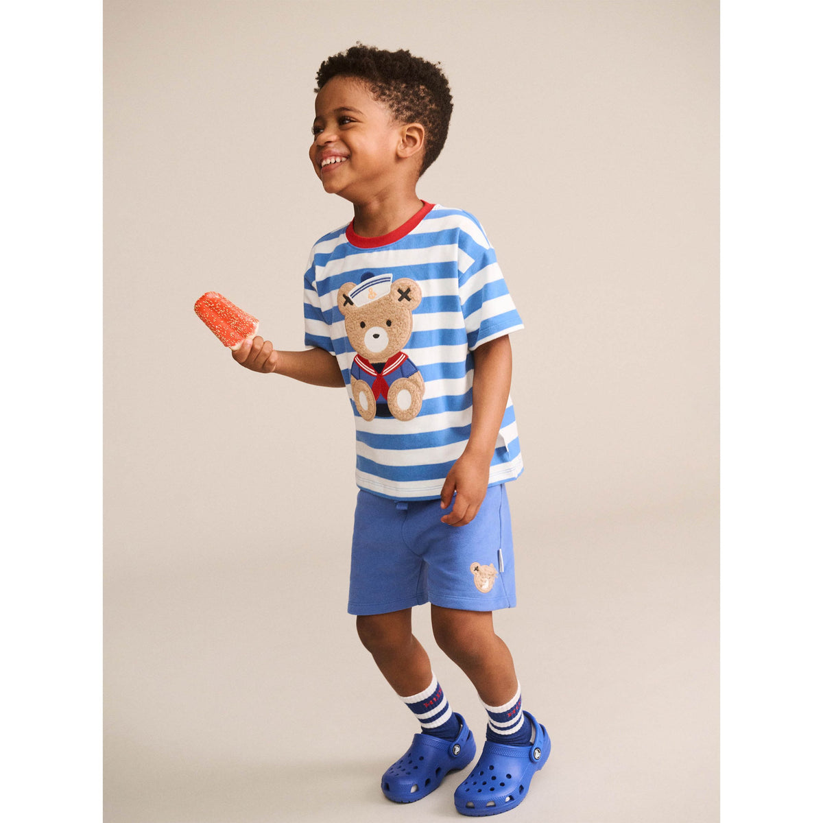 Nautical Stripe Sitting Hux Tee
