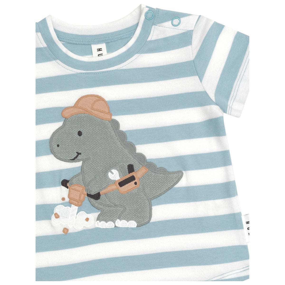 Construction Dino Stripe T-Shirt