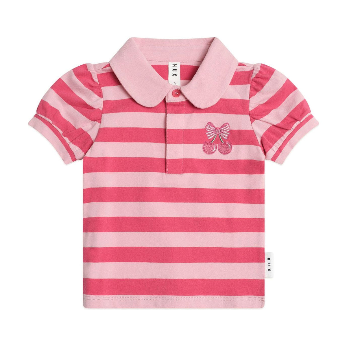 Cherry Pie Puff Sleeve Polo Tee