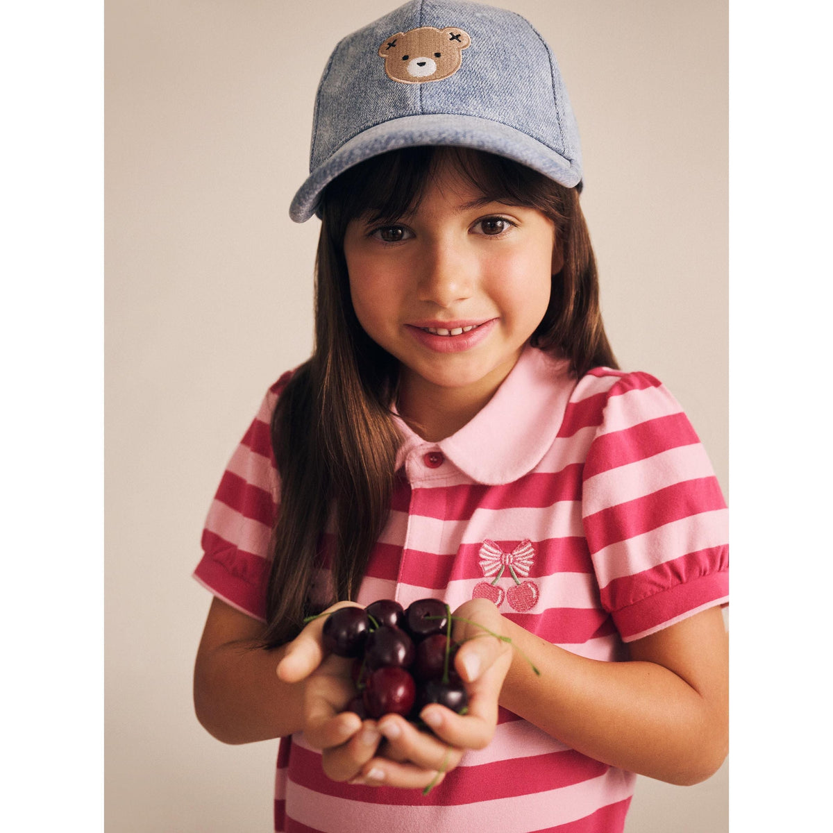 Cherry Pie Puff Sleeve Polo Tee
