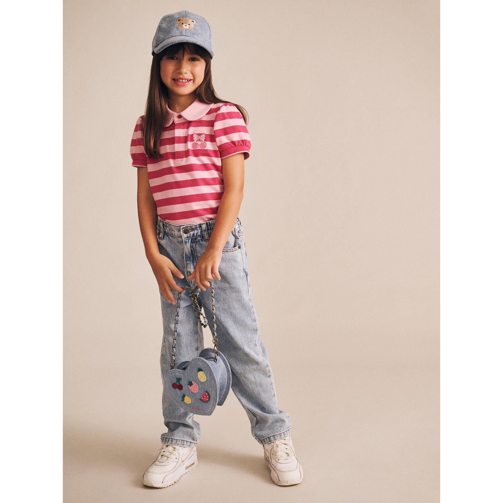 Cherry Pie Puff Sleeve Polo Tee