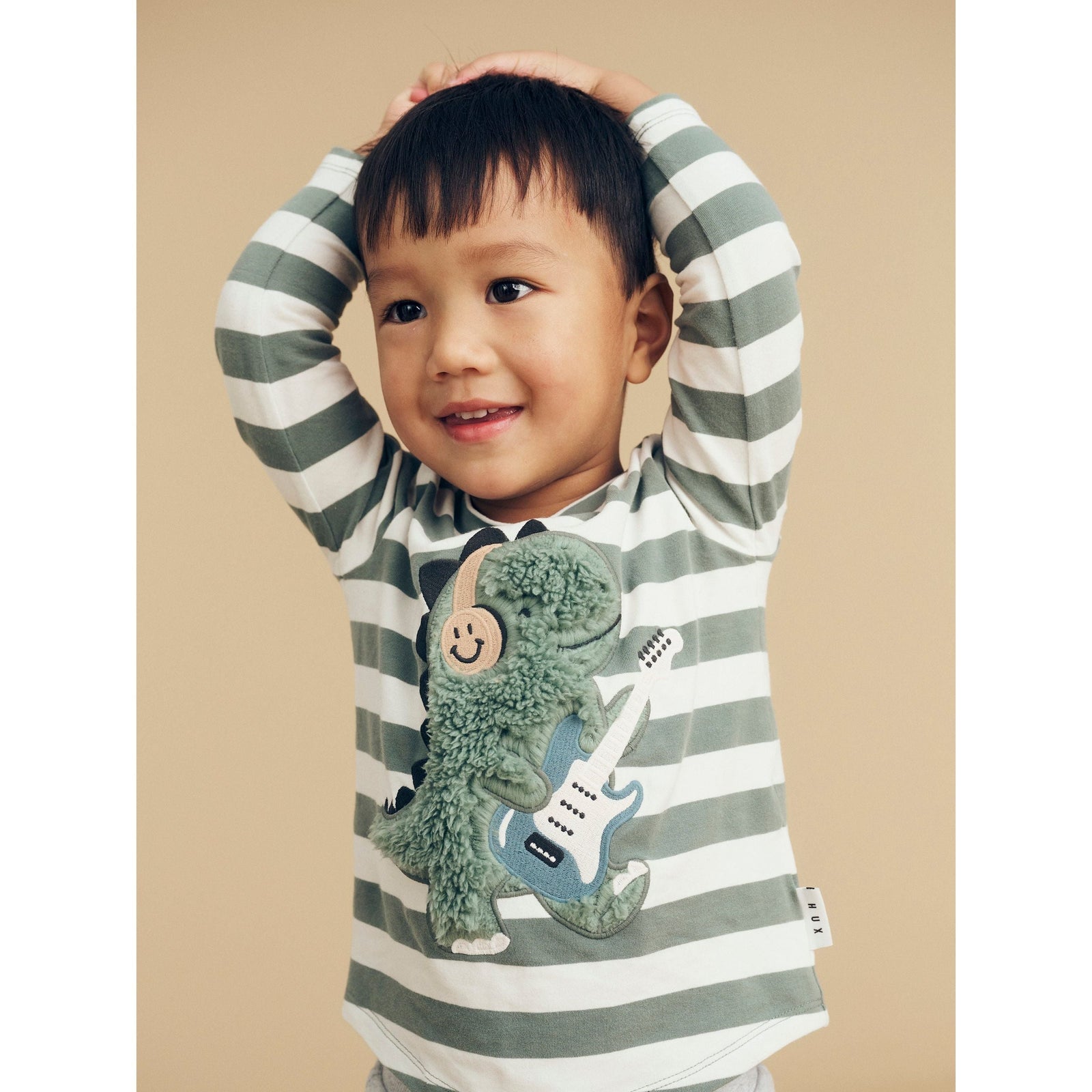 Furry Dino STripe Top