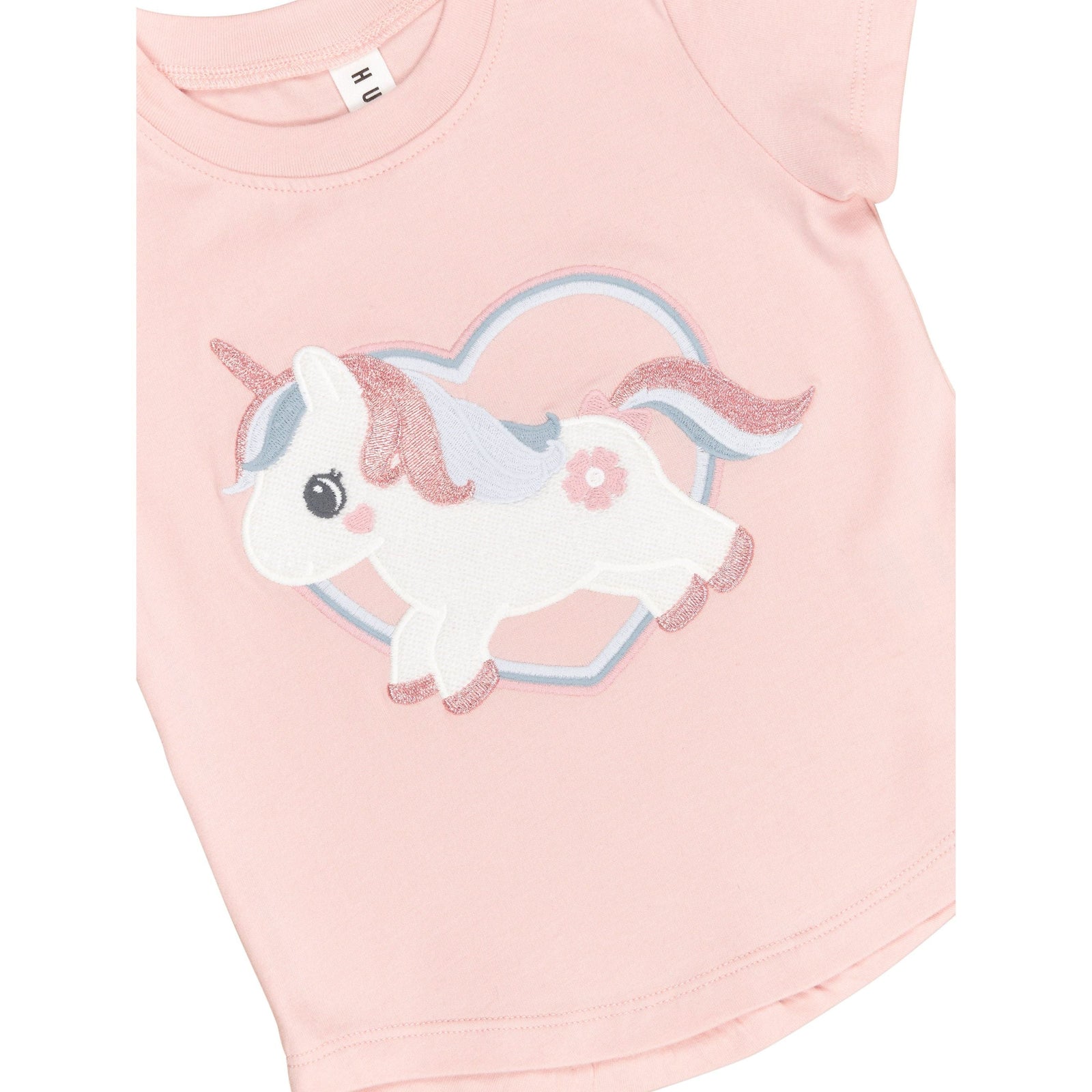 Unicorn Heart Tshirt Pink Pearl