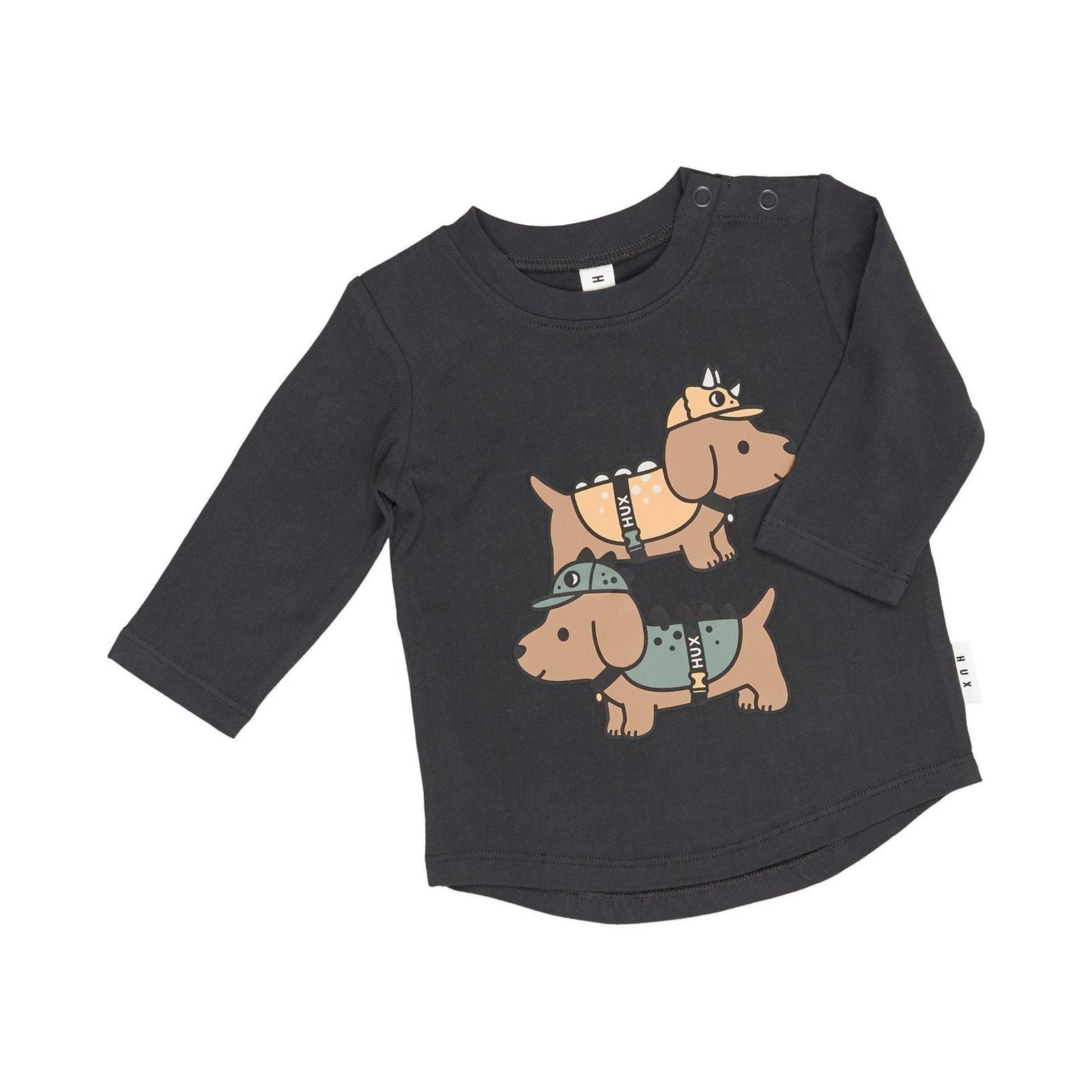 Dino Dog Pals Top Soft Black