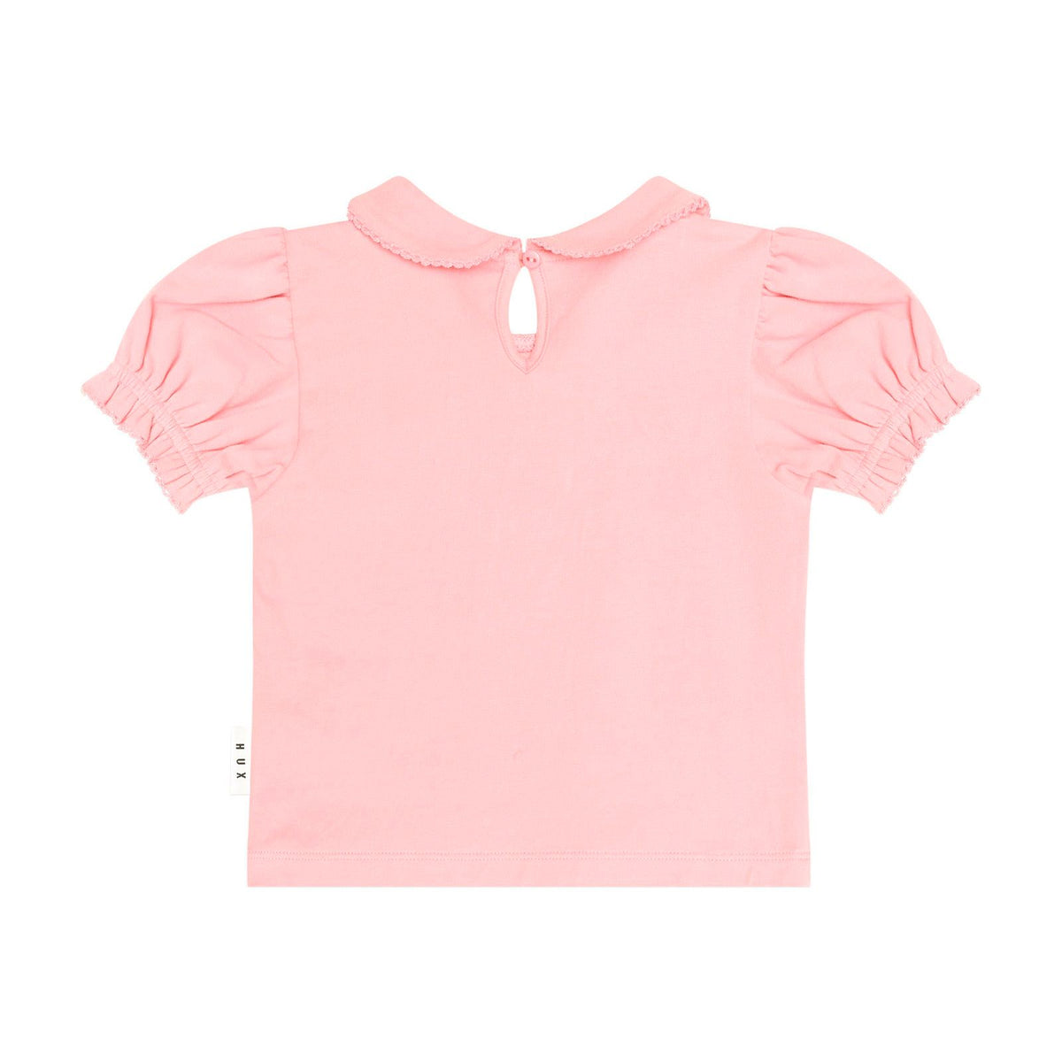 Floral Collar Puff Slv Tee
