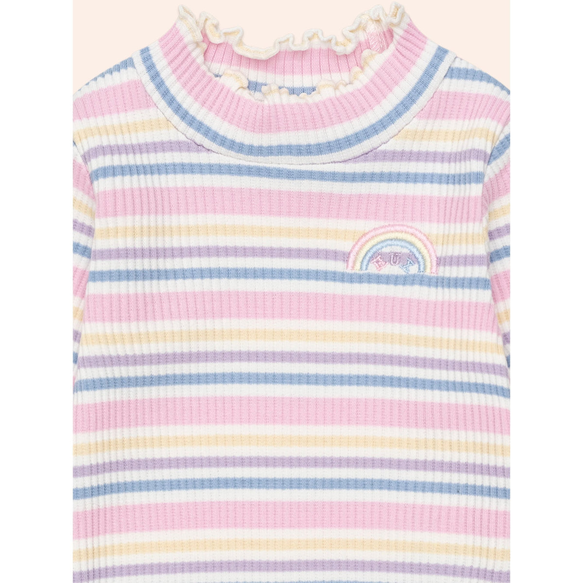 Rainbow Stripe Rib Skivvy
