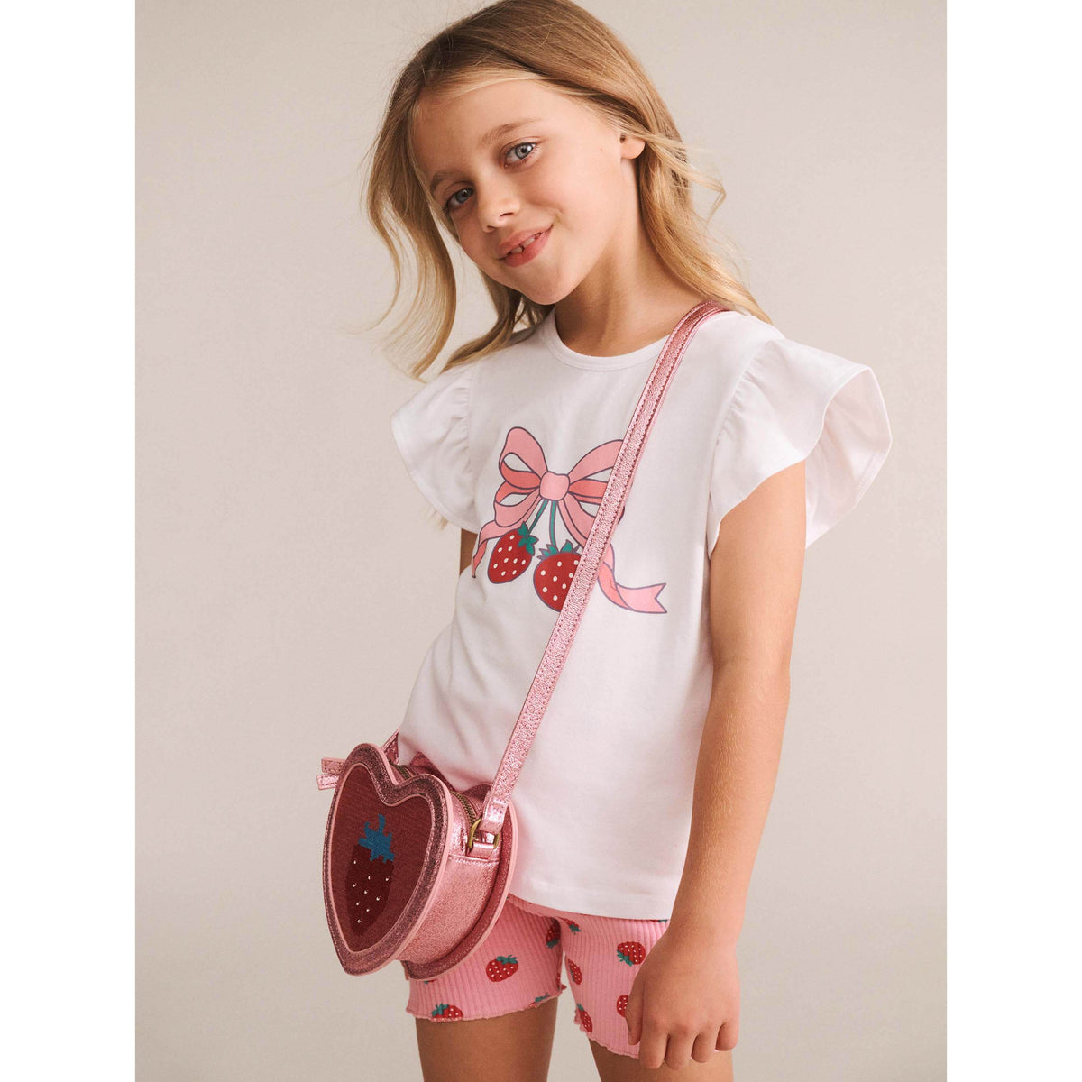 Strawberry Bow Frill Tee