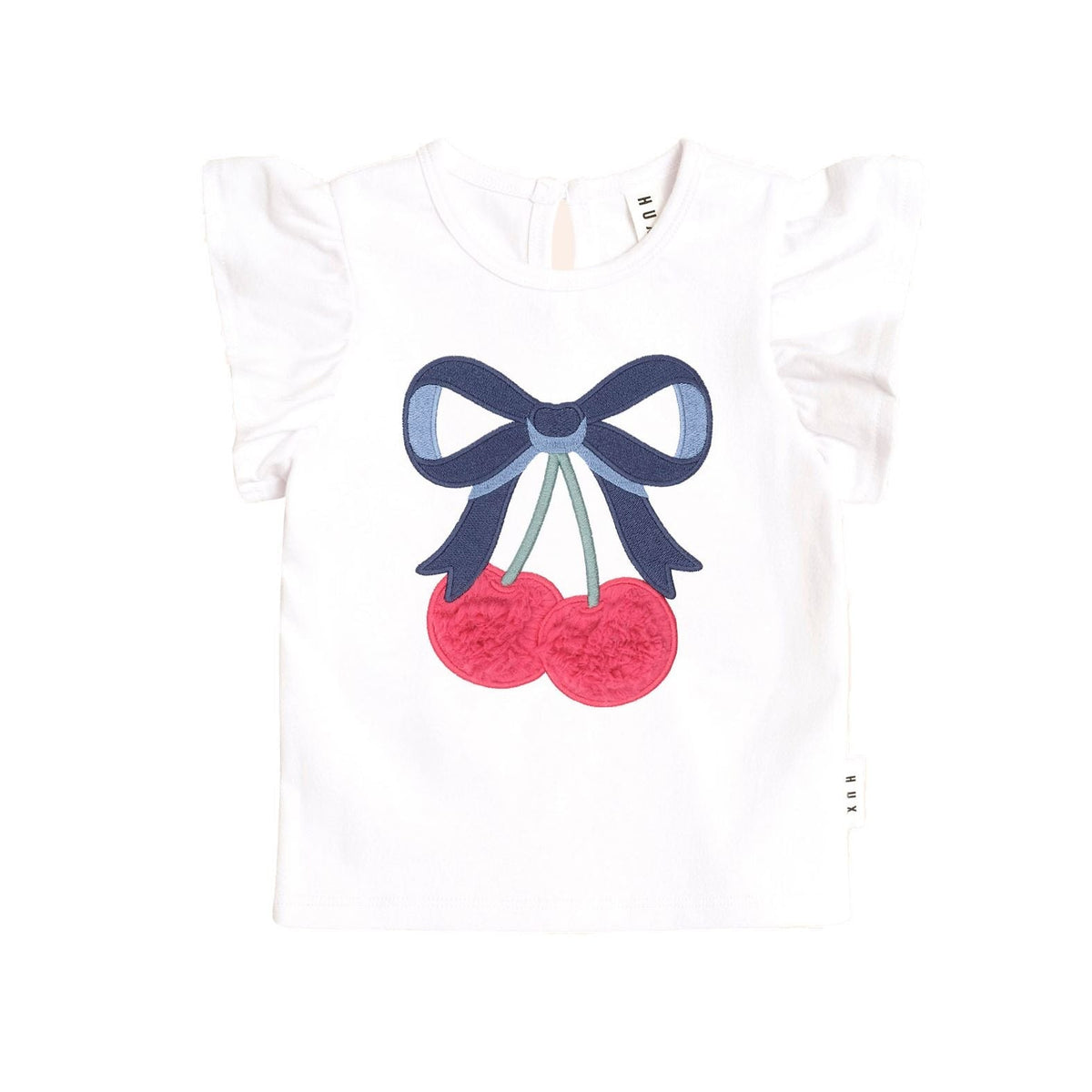 Cherry Bow Frill Sleeve Tee
