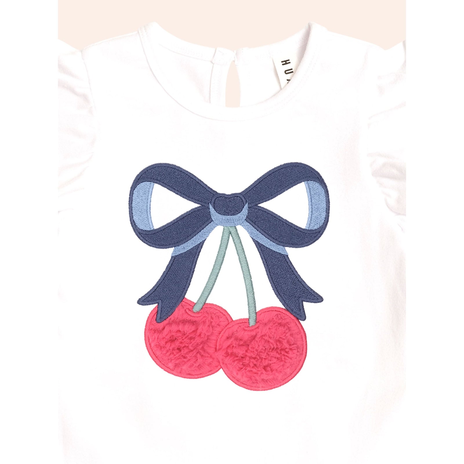 Cherry Bow Frill Sleeve Tee