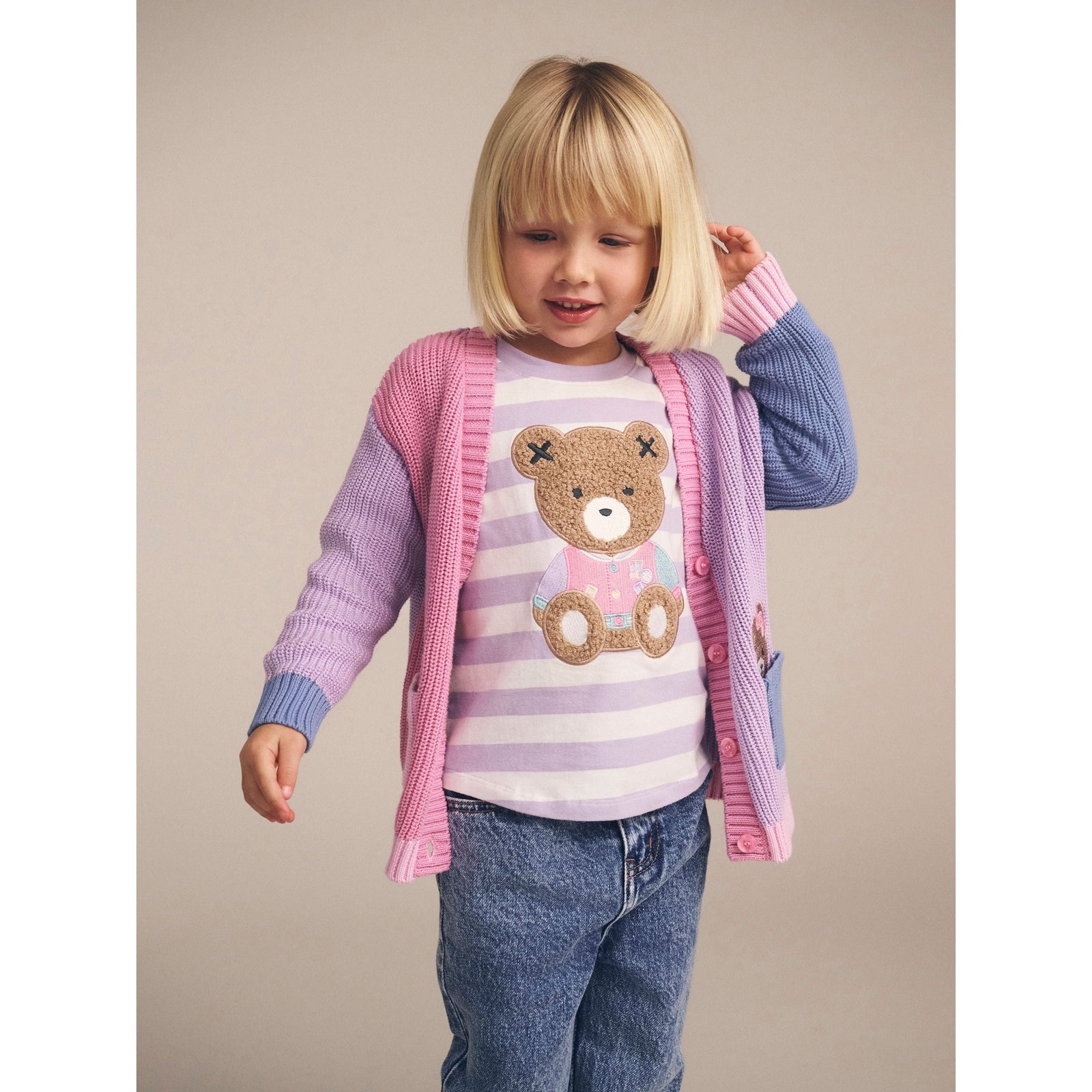 College Hux Orchid Stripe Top