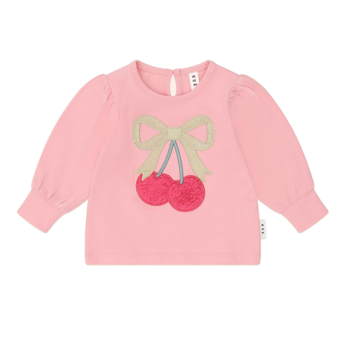 Cherry Bow Puff Sleeve Top