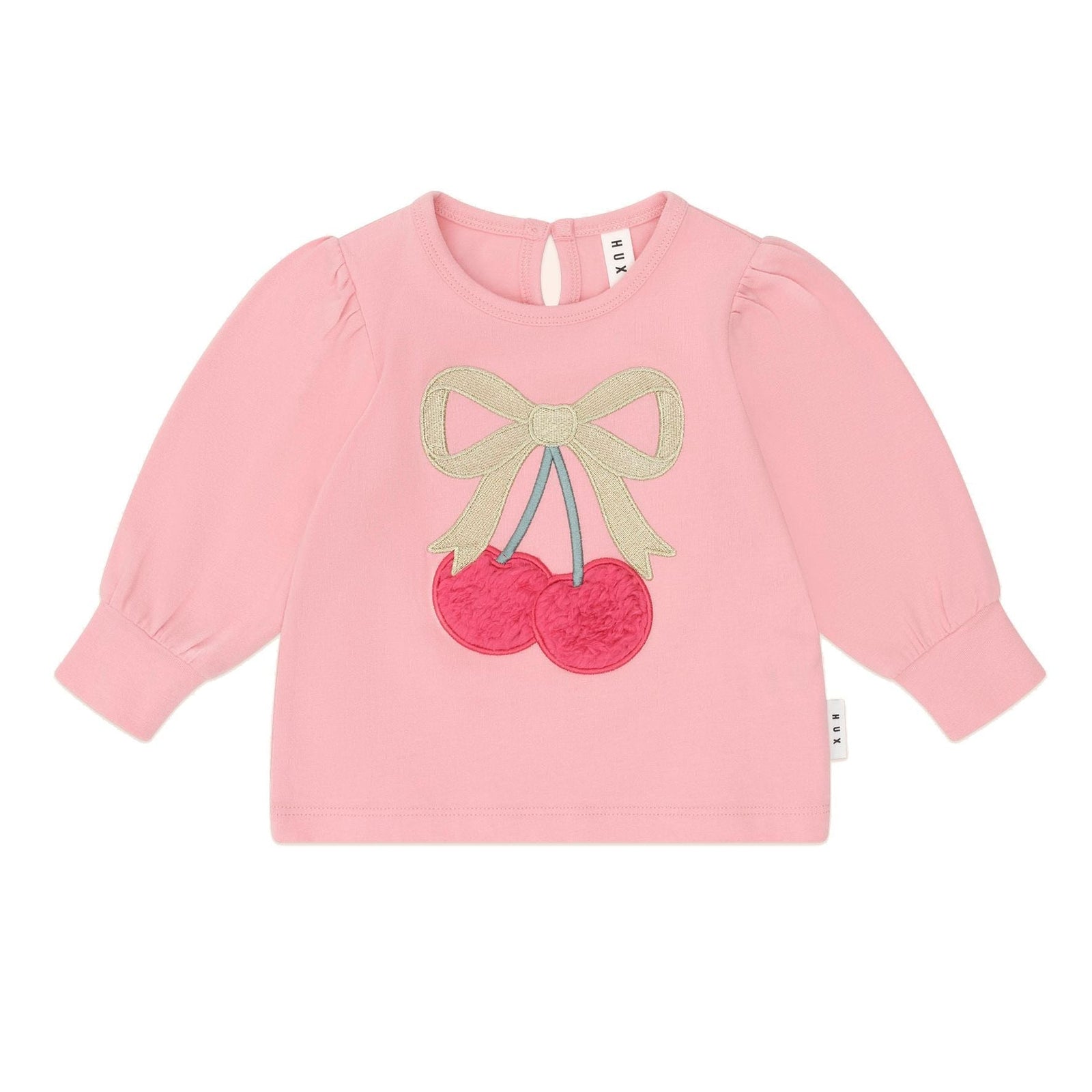 Cherry Bow Puff Sleeve Top