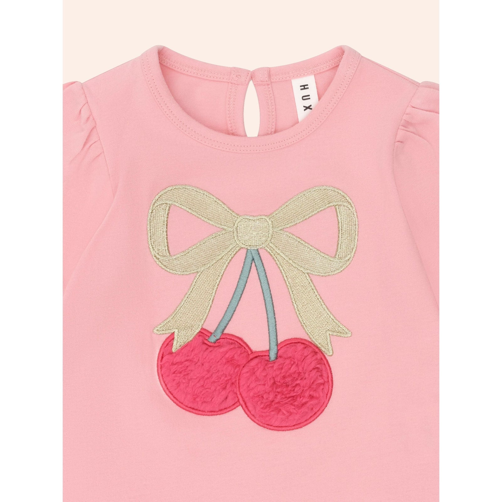 Cherry Bow Puff Sleeve Top