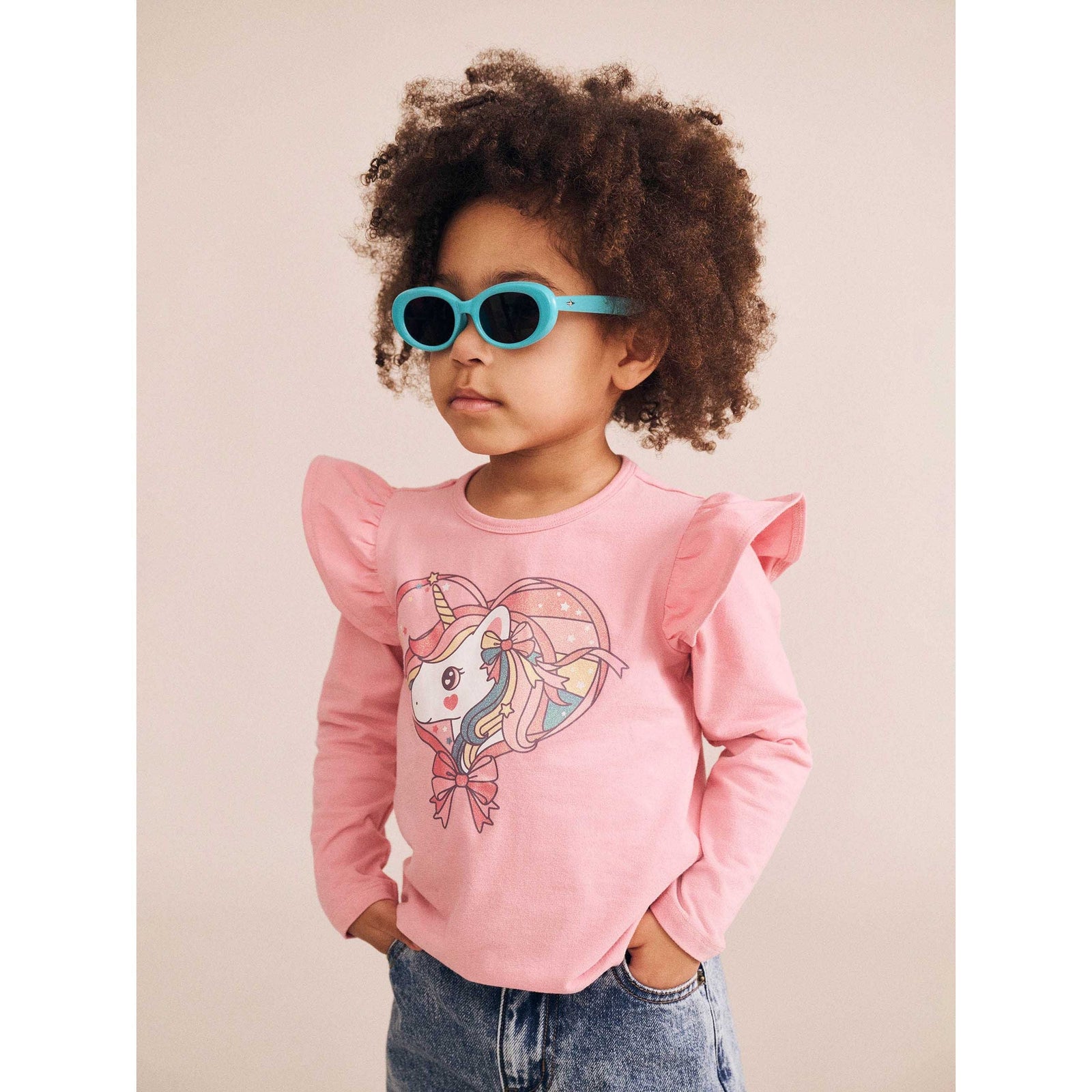 Whimsical Unicorn Frill Top